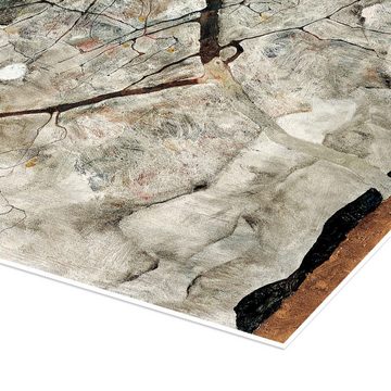 Posterlounge Poster Egon Schiele, Herbstbaum in bewegter Luft, Wohnzimmer Malerei
