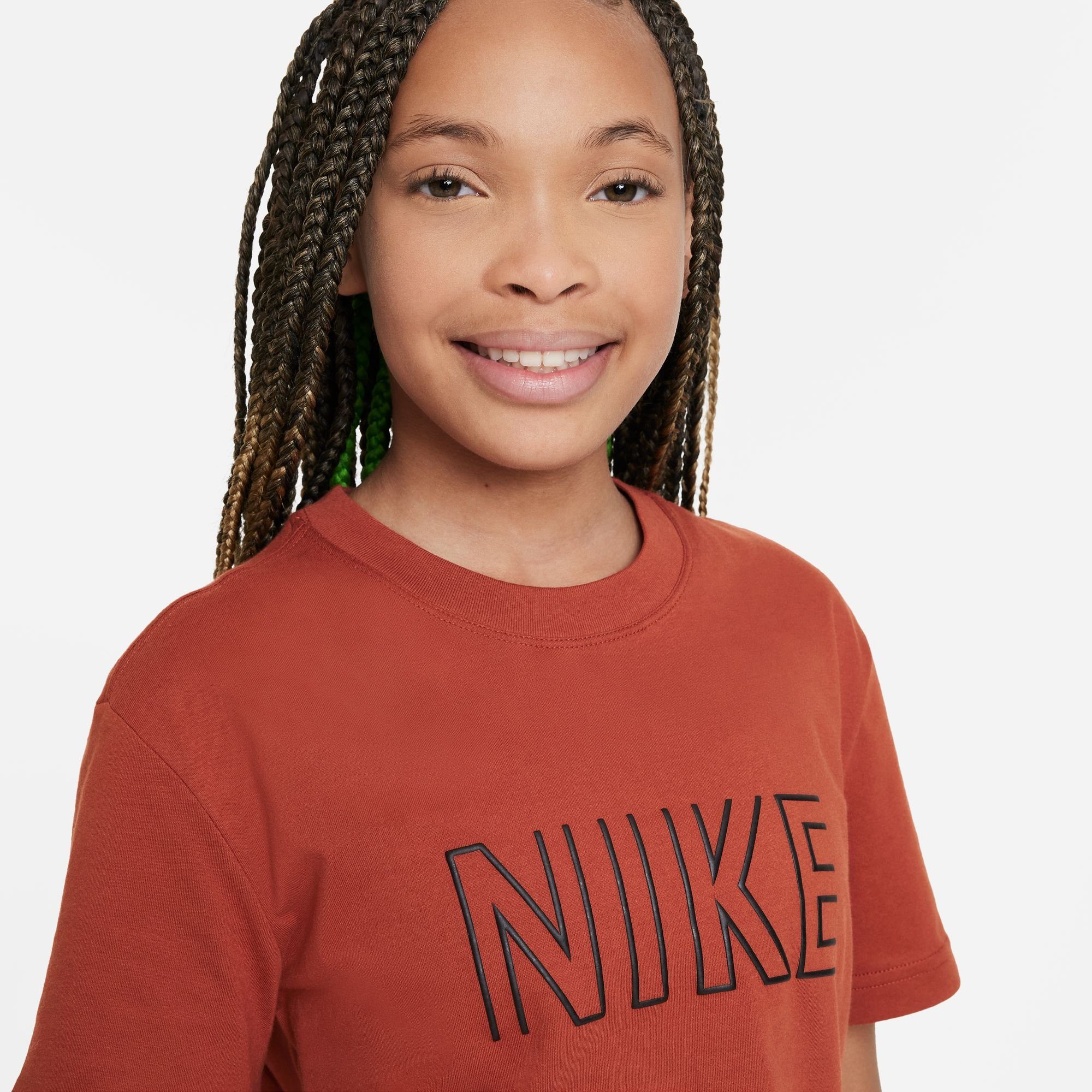 Nike Sportswear T-Shirt G NSW BF TEE PRNT SW - für Kinder RUGGED ORANGE