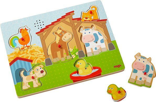 Haba Steckpuzzle Auf dem Land, 6 Puzzleteile, mit Soundeffekten günstig online kaufen