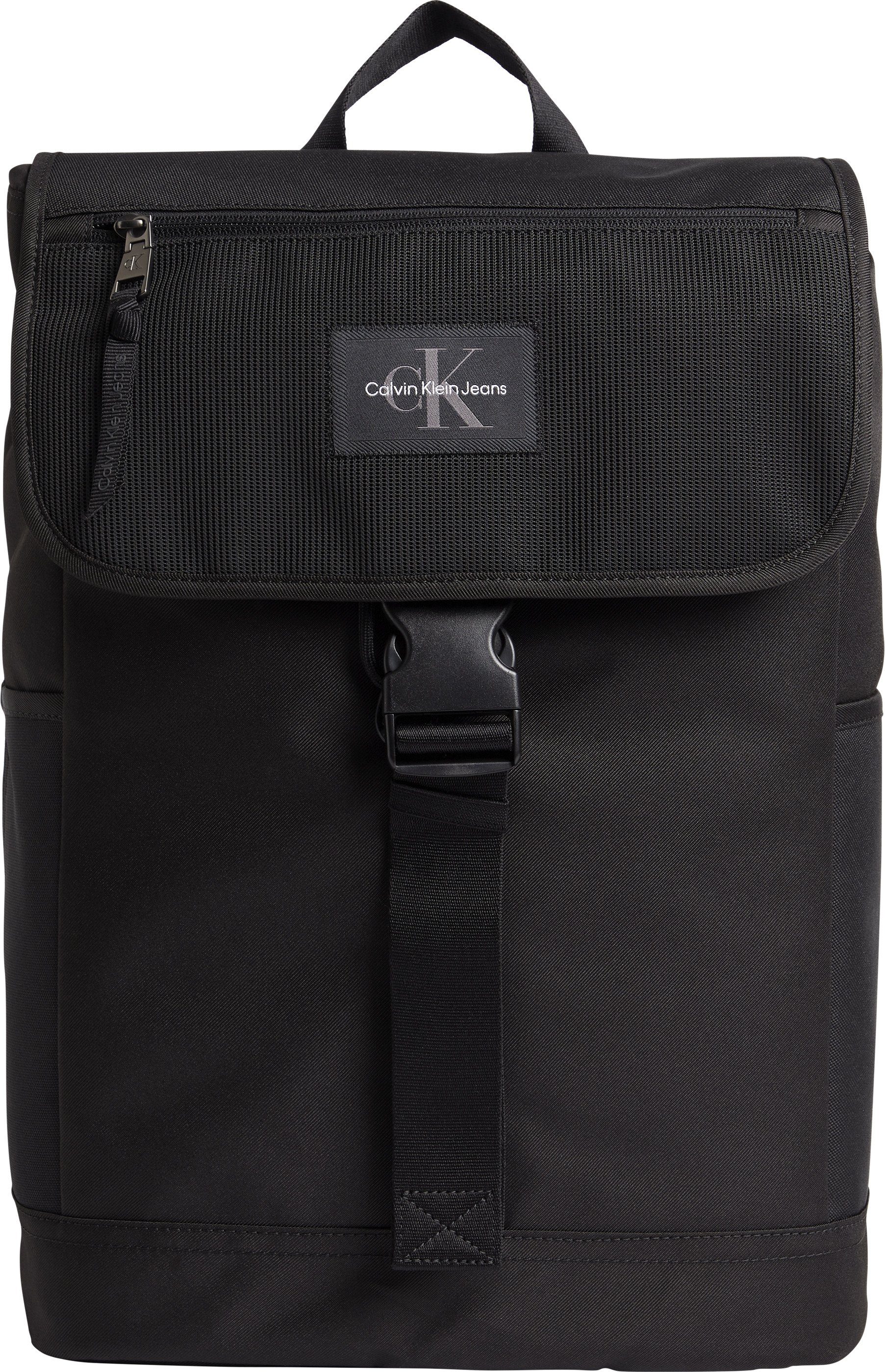 Calvin Klein Jeans Cityrucksack SPORT ESSENTIALS FLAP BP43 CB, mit gepolstertem Rücken Black