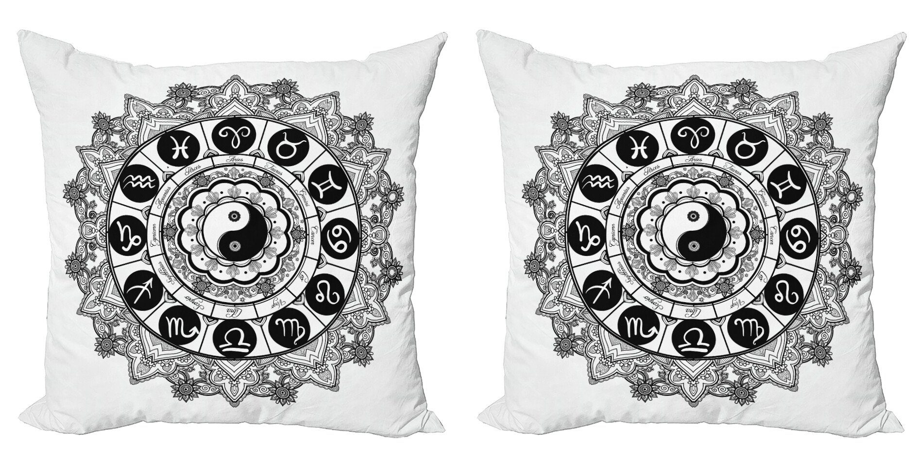 Doppelseitiger Digitaldruck, Mandala-Kunst-Harmonie (2 Modern Abakuhaus Stück), Kissenbezüge Zen Accent