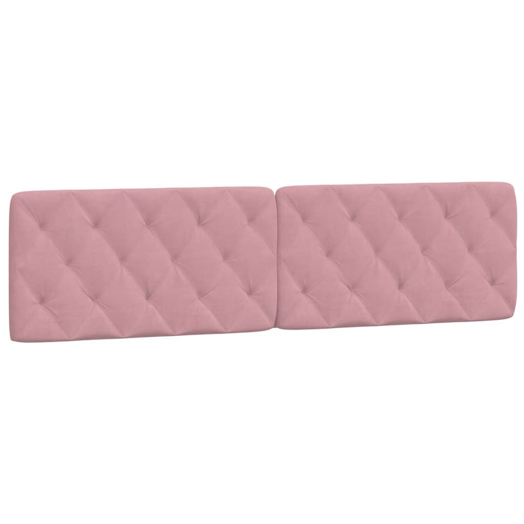 vidaXL Bett Kopfteil-Kissen Rosa 200 cm Samt (1-tlg)