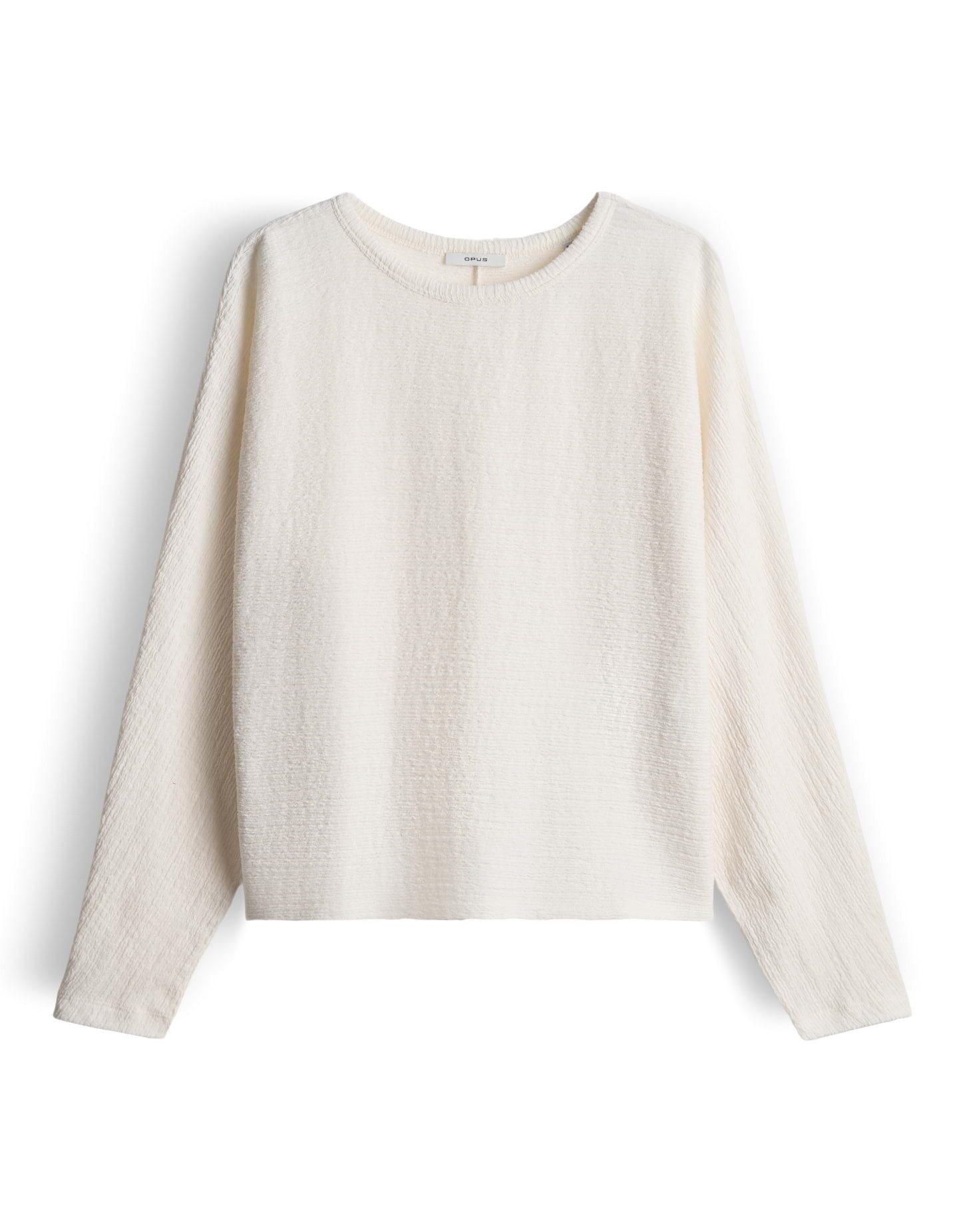 OPUS Langarmshirt SANUNI Loose mit Crinkle Effekt weite Passform, weicher Griff