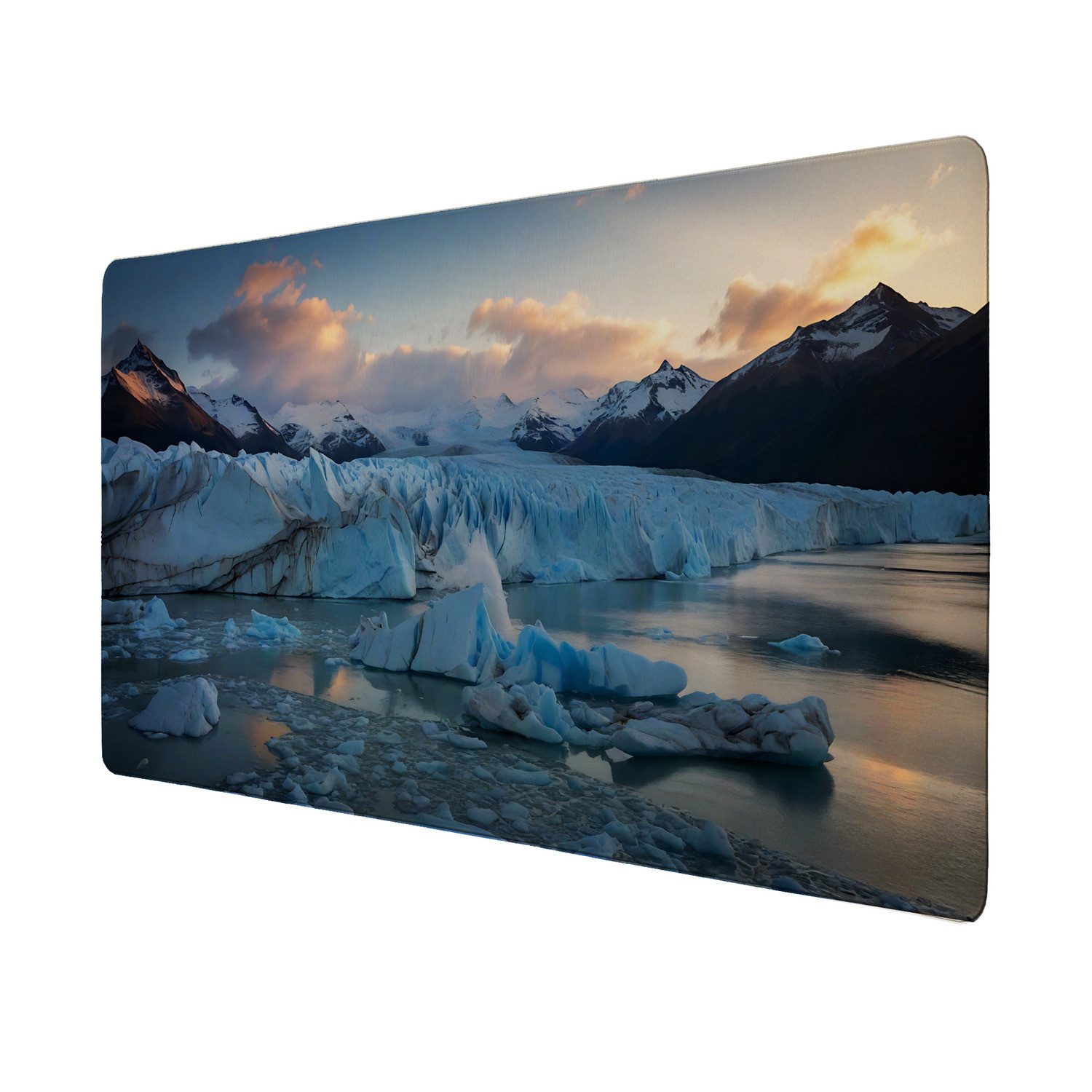 speecheese Schreibtischunterlage Gletscher Schreibtischunterlage 69x31cm XXL Mauspad Gletschersee