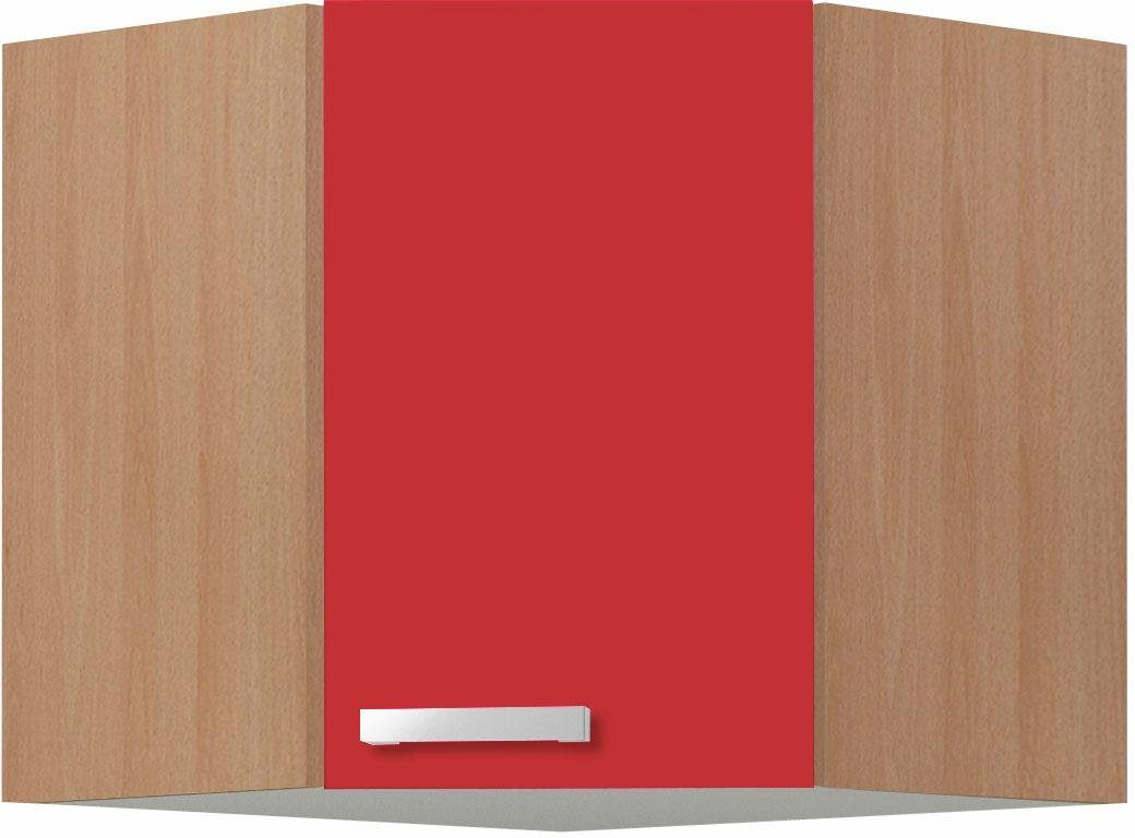 buchefarben 1 | Hängeschrank 57,6 Odense cm cm, hoch, Breite mit rot/buche 60x60 OPTIFIT Tür