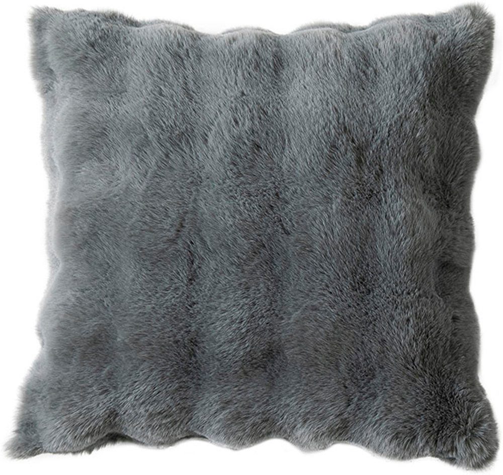 OTTO home Dekokissen Briee Premium, Kissenhülle mit Fell-Optik, unifarben, hochwertig, extra weich