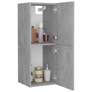 vidaXL Badezimmer-Set Badezimmerschrank Betongrau 30x30x80 cm Holzwerkstoff, (1-St)