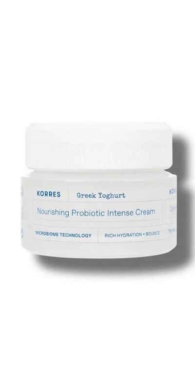 Korres Feuchtigkeitscreme Greek Yoghurt - Probiotische Feuchtigkeitscreme 40ml, Speziell für trockene Haut, unterstützt die Hautbarriere