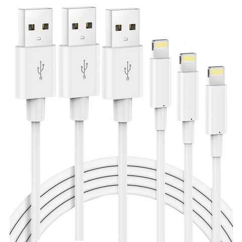 Elegear iphone Schnellladekabel für ipad Lightningkabel, Lightning auf USB Kabel, (300 cm), 1+2+3M