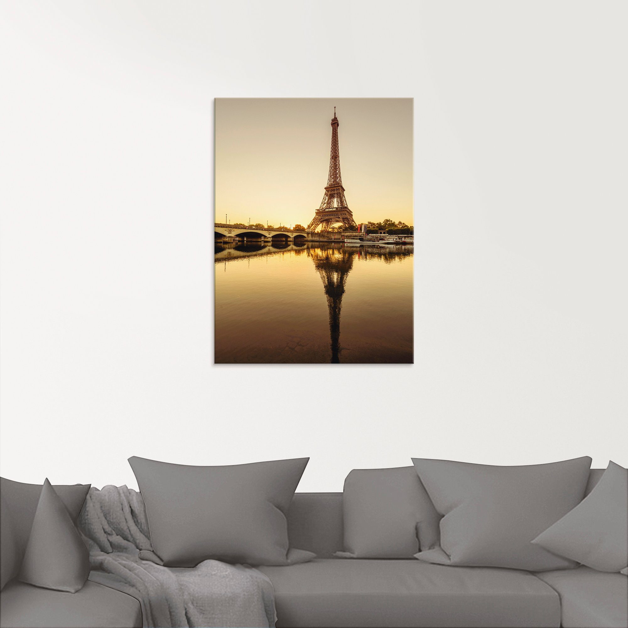 Artland Glasbild Paris Eiffelturm V, Gebäude (1 St), in verschiedenen Größen