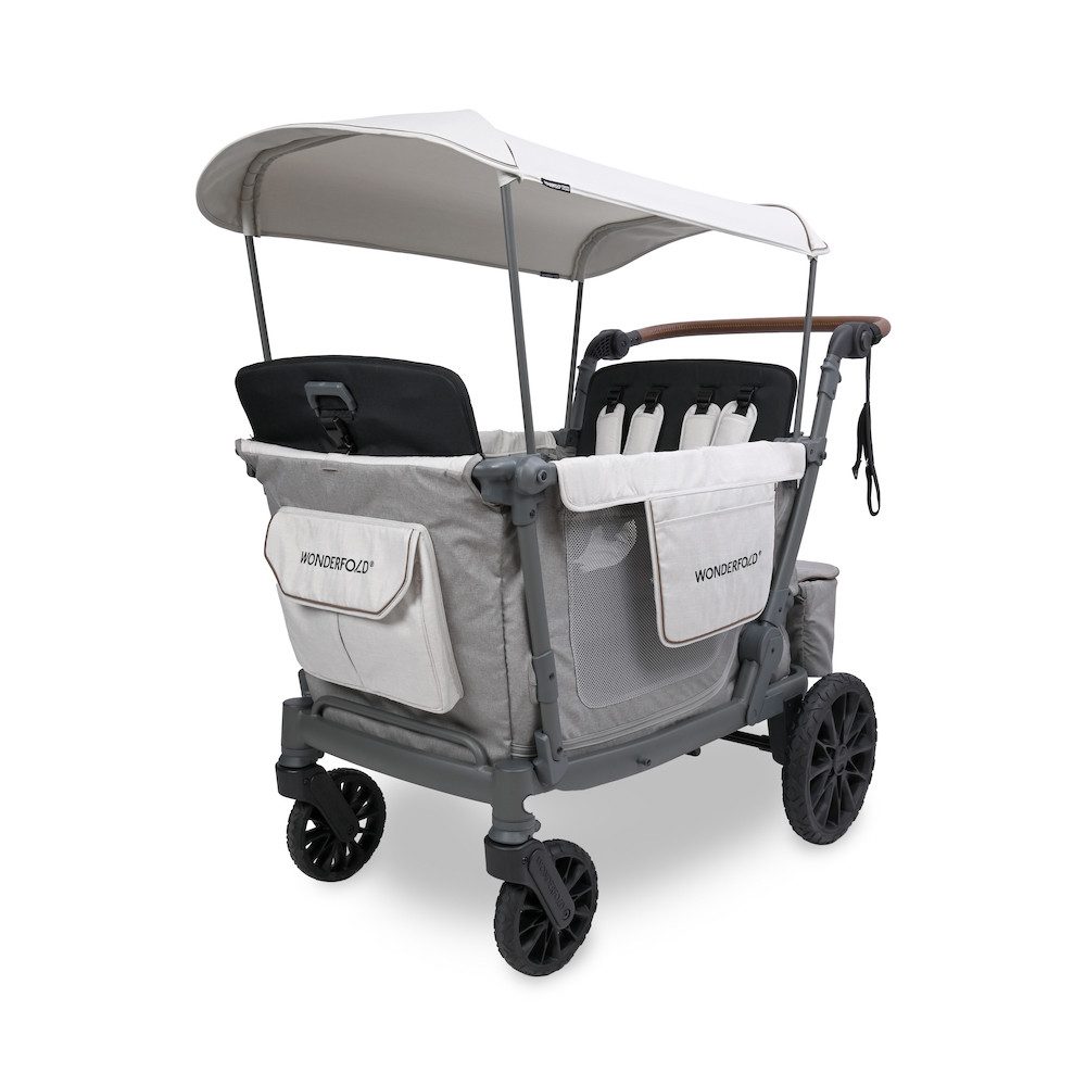 Wonderfold Bollerwagen L4 Doppelsitziger Kinderwagen für 4 Kinder