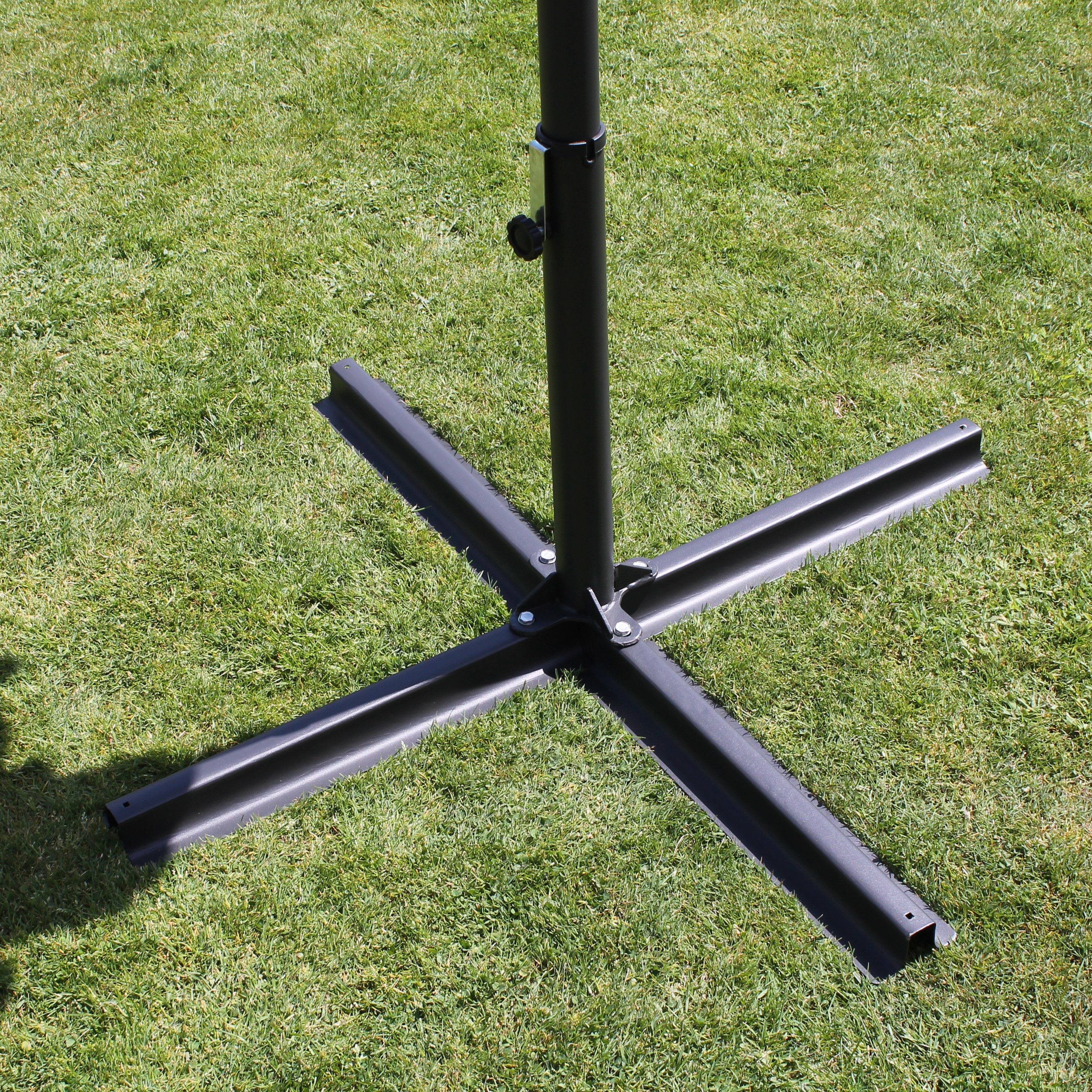 Leco Schirmhalter Schirmständer Plattenständer Betonplatten Kreuzständer Sonnenschirme, für Stöcke bis Ø 50 mm