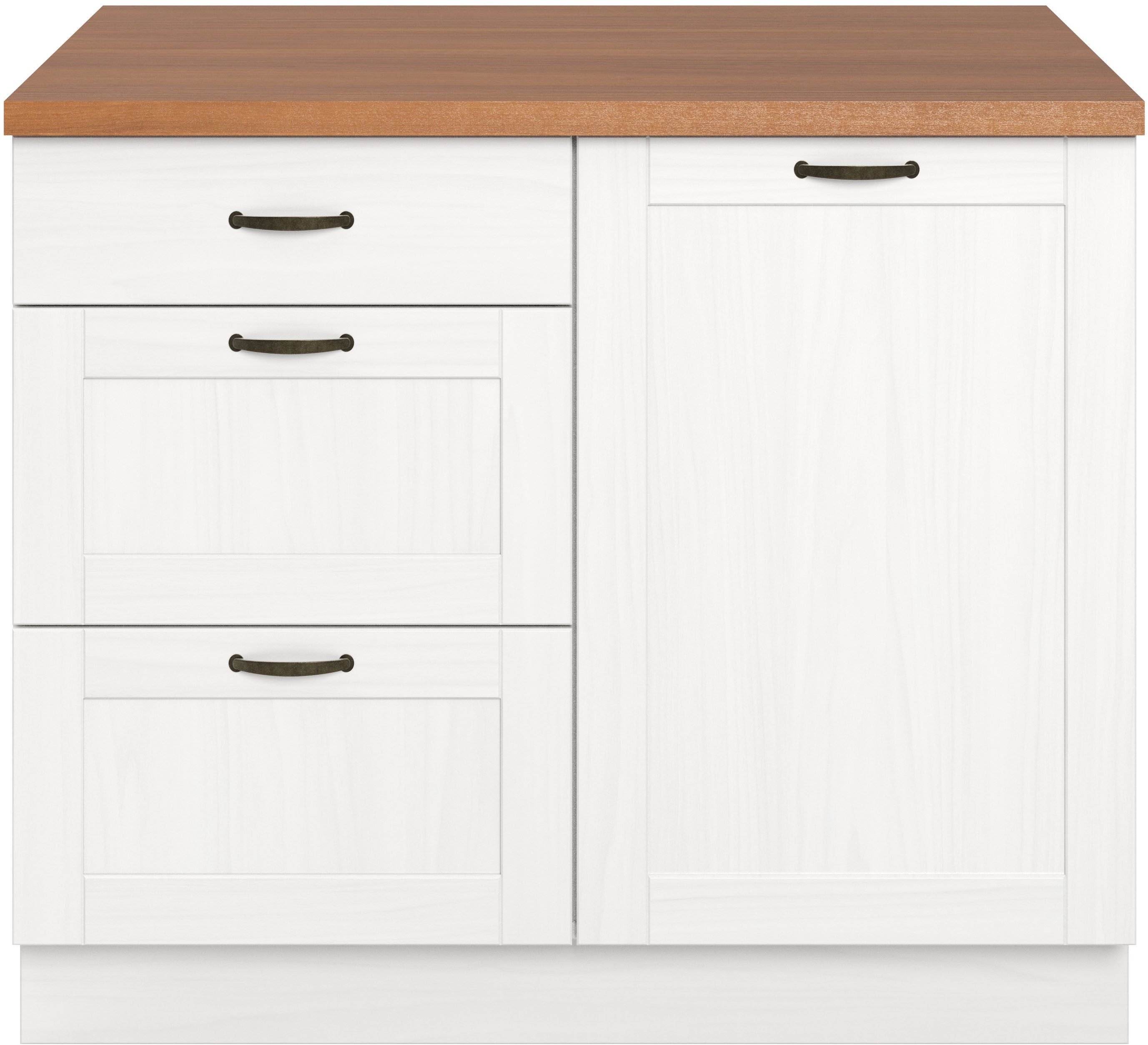 Home affaire Unterschrank Teramo Breite 100 cm, 1 Tür, 3 Schubkästen – Bild 3 von 5
