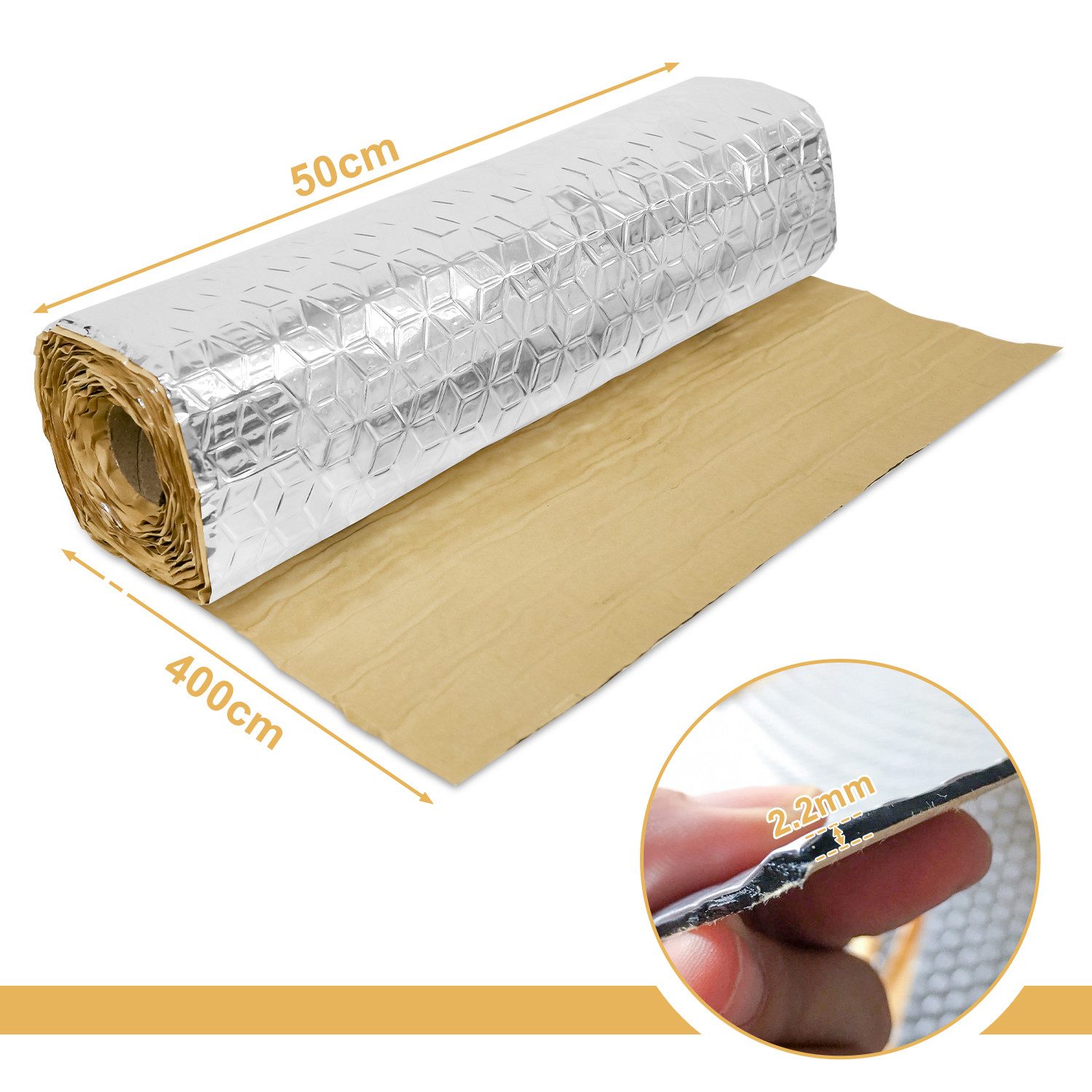Clanmacy Dämmplatte 50*400cm 2mm Alubutyl Dämmmatte günstig online kaufen