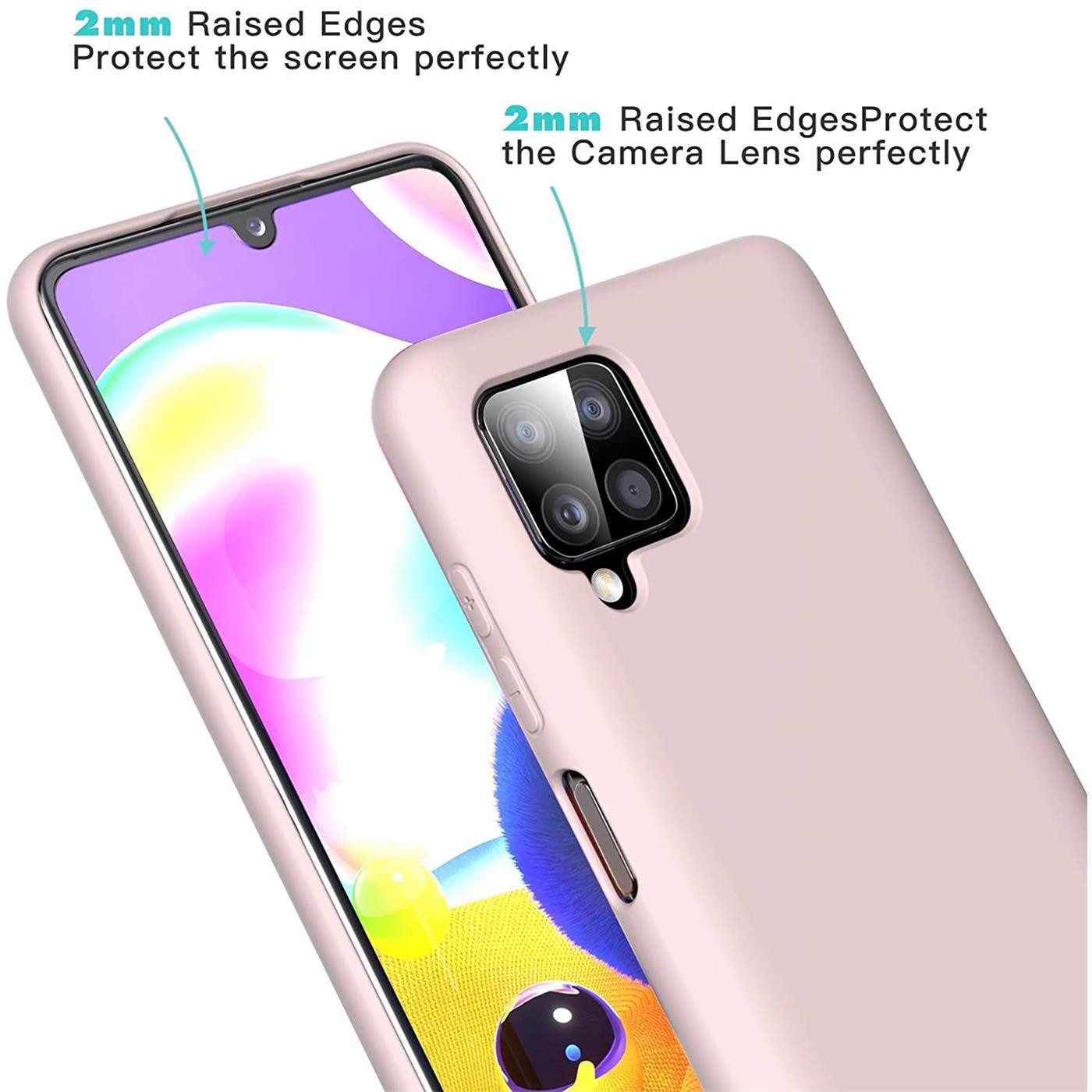 CoolGadget Handyhülle Silikon Case für das Samsung Galaxy A22 4G / M32 / M22 Slim TPU Cover 6,4 Zoll, Weiche Schutz Hülle mit Innen Fleece aus Stoff Handy Tasch – Bild 5 von 5