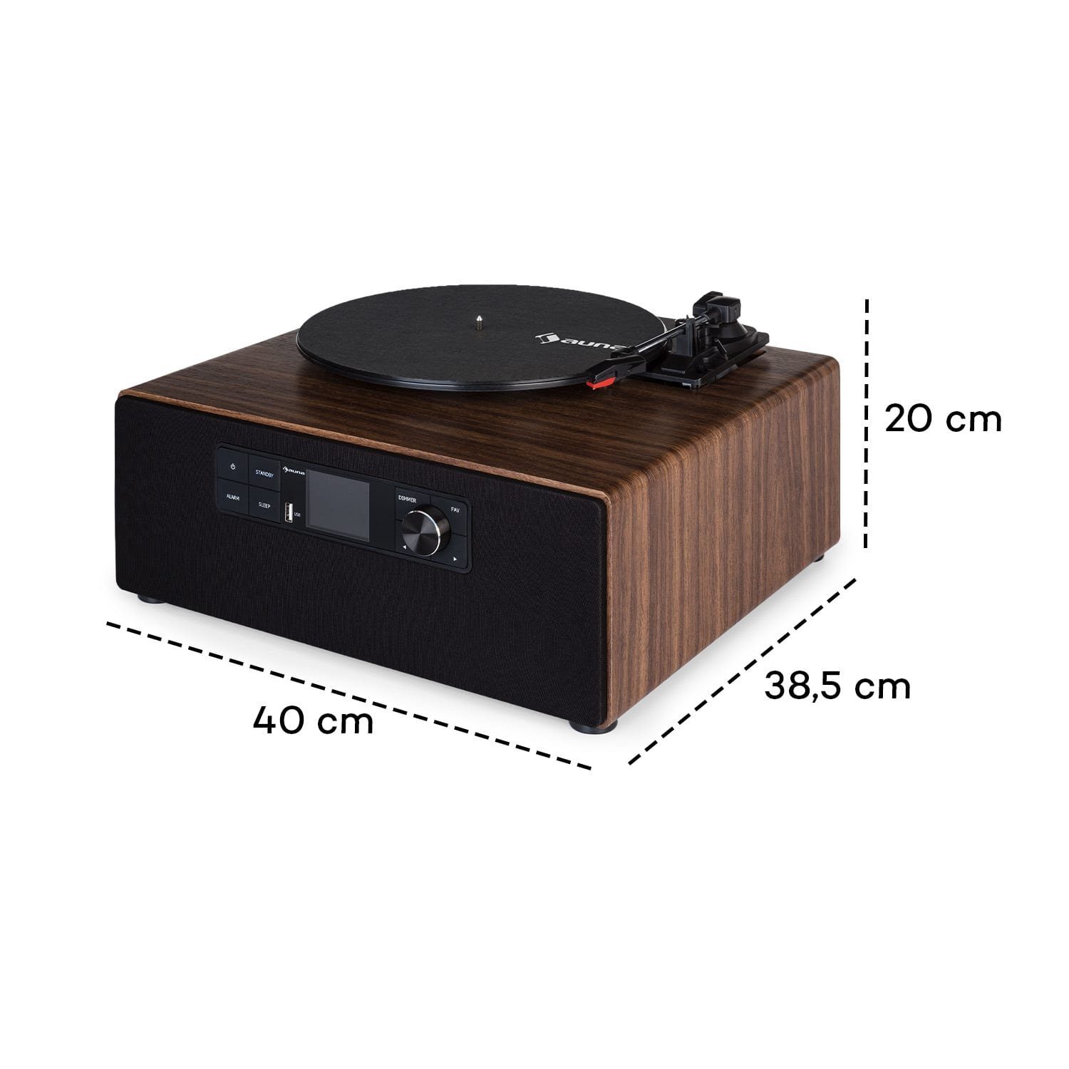 Auna Connect Bluetooth, (Riemenantrieb, mit Cube Radio Lautsprecher Schallplattenspieler Plattenspieler) Plattenspieler Vinyl Vinyl