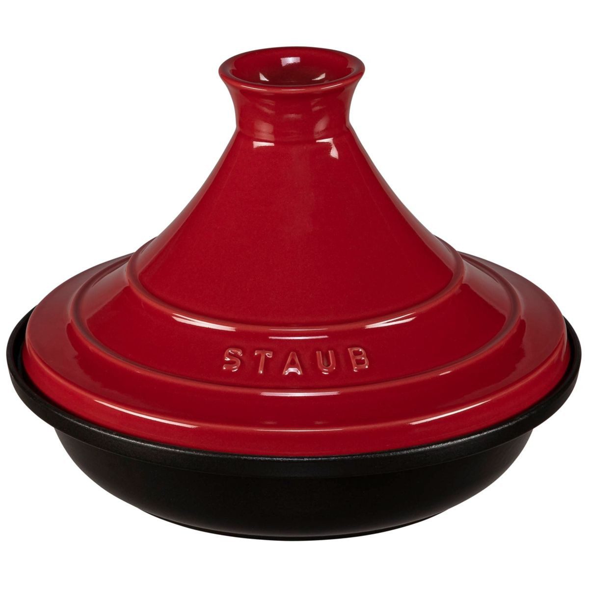 Staub Auflaufform Tajine 28cm rund Gusseisen, Gusseisen / Keramik
