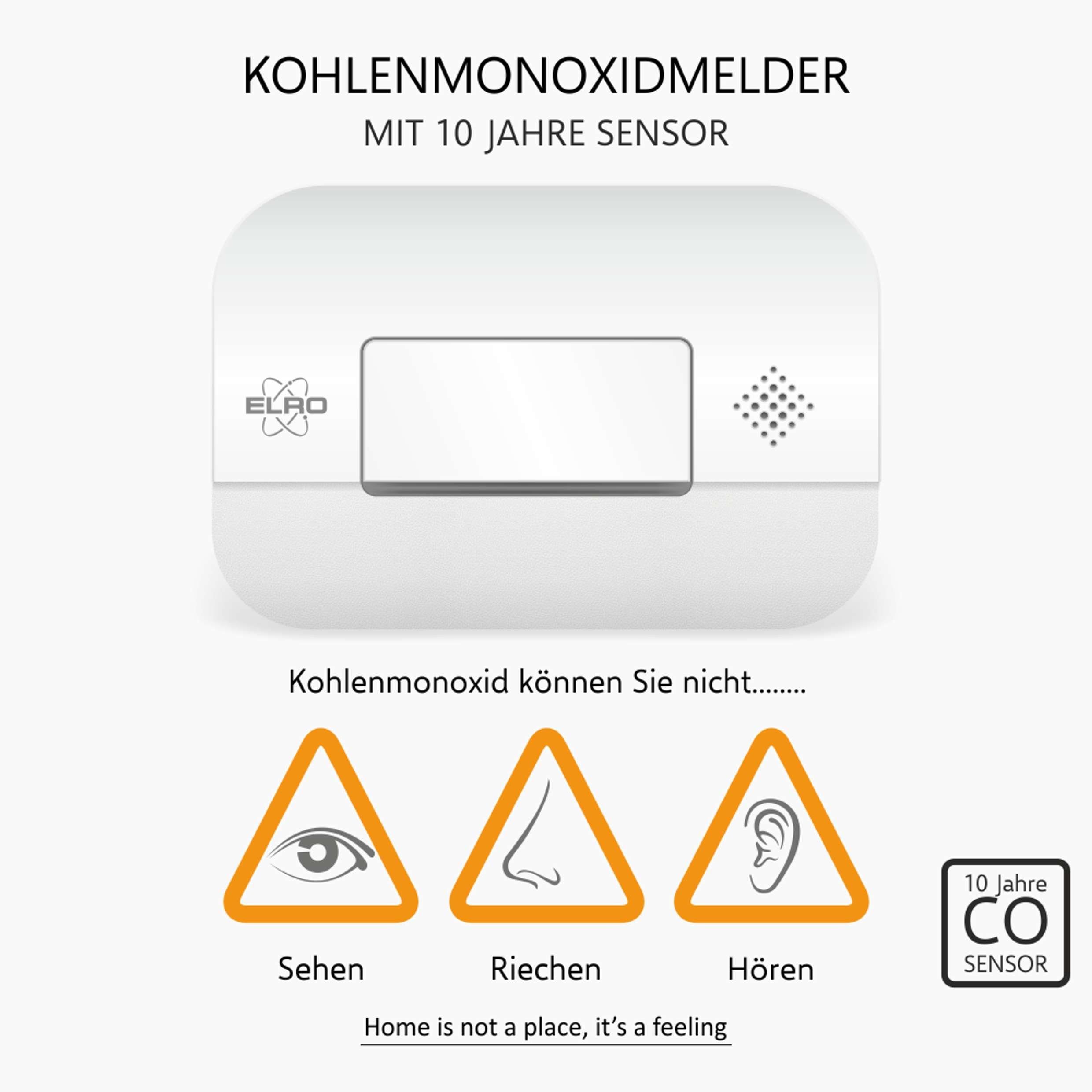 Elro FF040411 Rauchmelder (Brandschutz-Kit - 2x Rauchmelder - 1x COMelder - 1x Löschdecke)