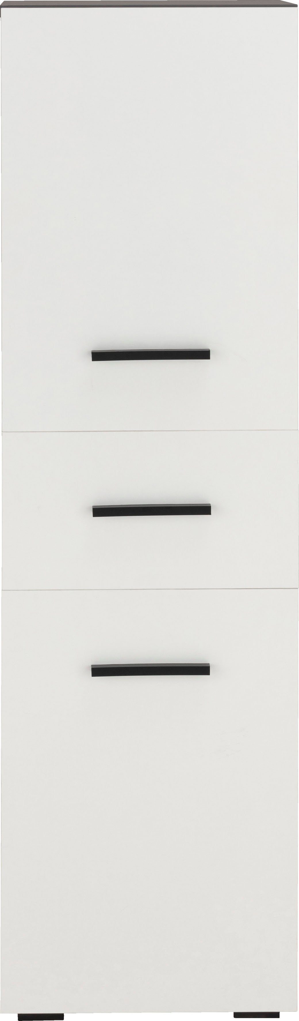 Skara 130 cm, INOSIGN Tür, verstellbarer Einlegeboden hinter cm jeder Breite anthrazit/weiß Midischrank 38 Höhe
