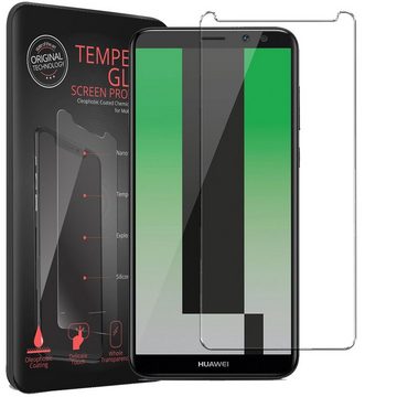 CoolGadget Handyhülle Schwarz als 2in1 Schutz Cover Set für das Huawei Mate 10 Lite 5,9 Zoll, 2x Glas Display Schutz Folie + 1x TPU Case Hülle für Mate 10 Lite