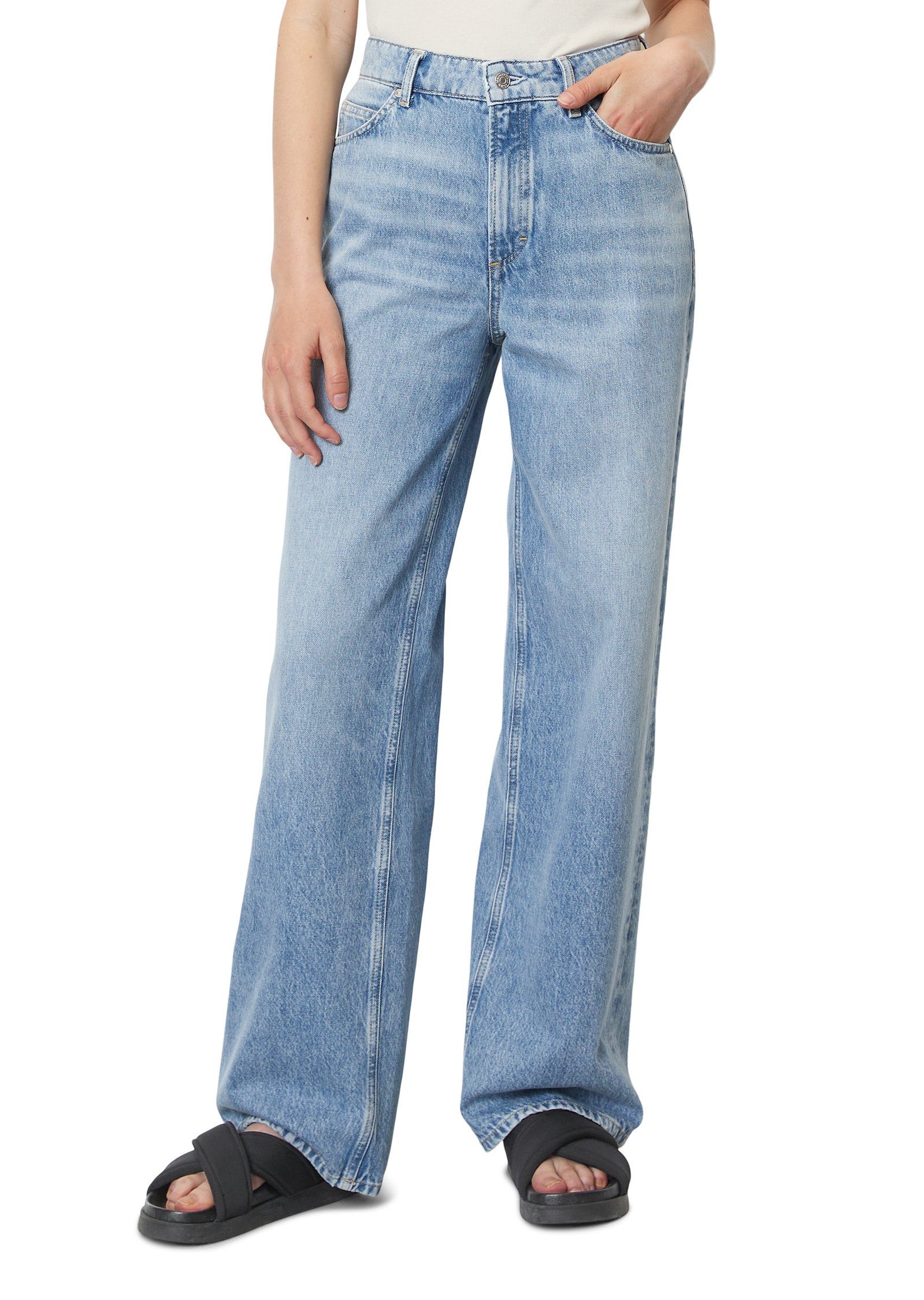 Marc O'Polo DENIM 5-Pocket-Jeans aus leichter, fließender Bio-Baumwolle | Weite Jeans