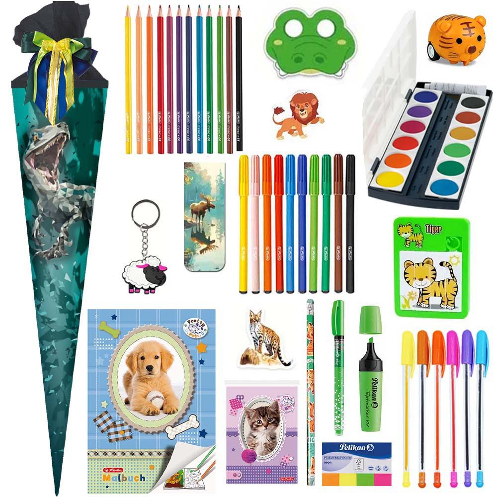 Herlitz Schultüte 70 cm gefüllt Dinosaurier