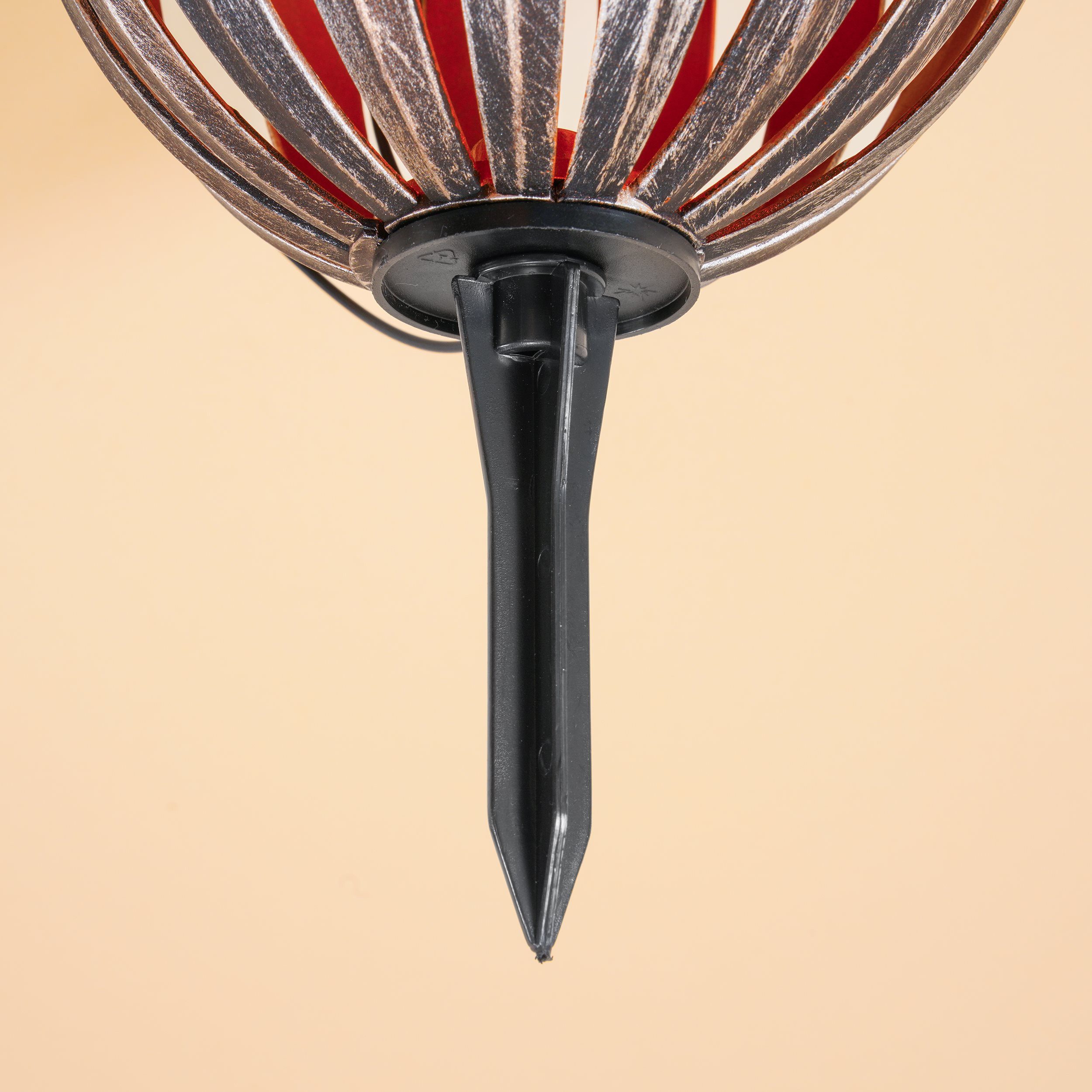 esotec LED Kugelleuchte 3er Set Solar-Dekokugeln Korsika Ø15cm silber 4000K wetterfest 103025