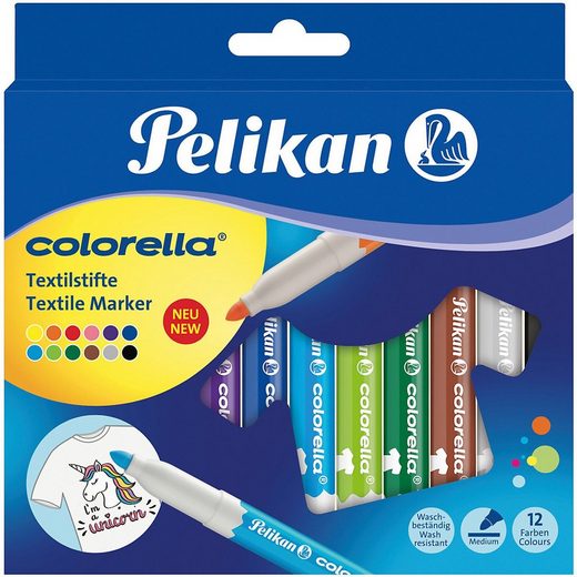 Pelikan Faserstift »Textilstifte Colorella, 12 Farben«