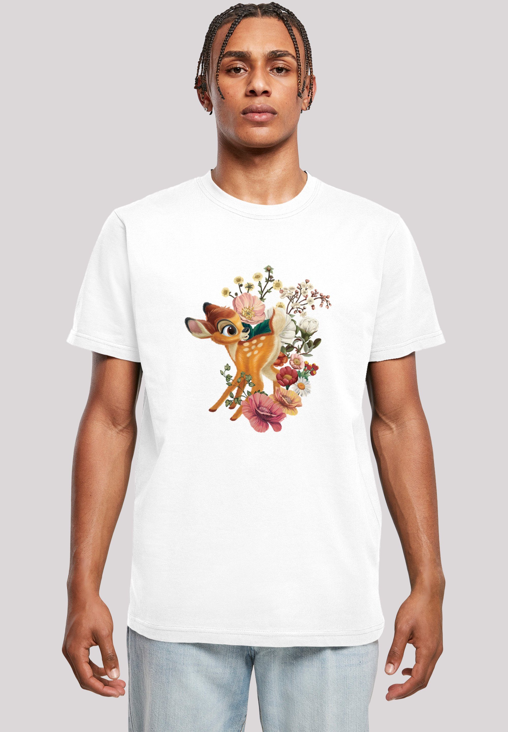 F4NT4STIC T-Shirt Disney Bambi weiß Merch,Regular-Fit,Basic,Bedruckt Meadow Herren,Premium