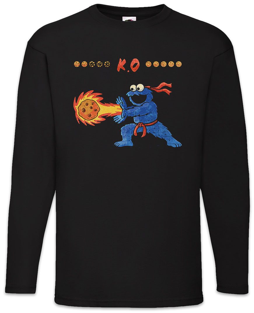 Langarmshirt Cookie Hadouken Langarm T-Shirt Street Comic Cartoon Monster Fighter