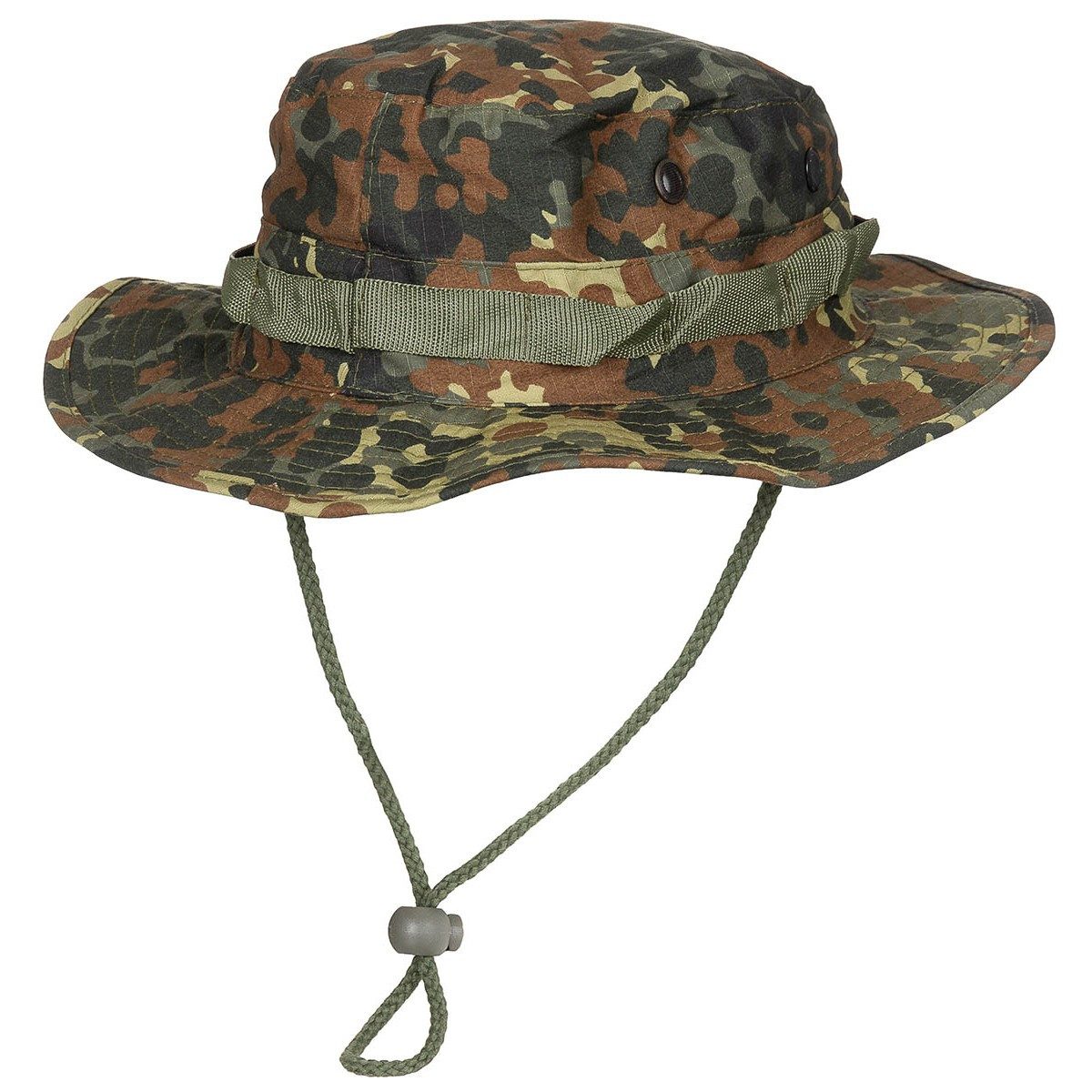 Max Fuchs AG Outdoorhut US GI Buschhut, mit Kinnband, GI Boonie, Rip Stop, flecktarn