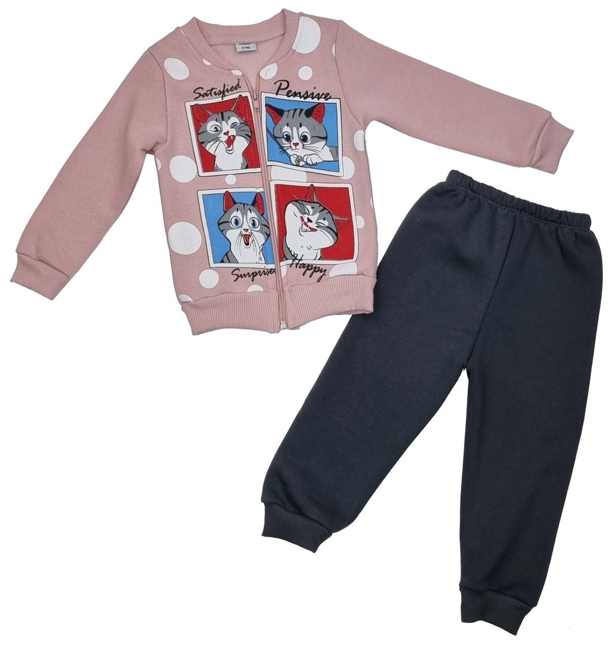 Girls Fashion Sweatanzug Sweatanzug Freizeitanzug Jogginganzug Mädchen ks5209