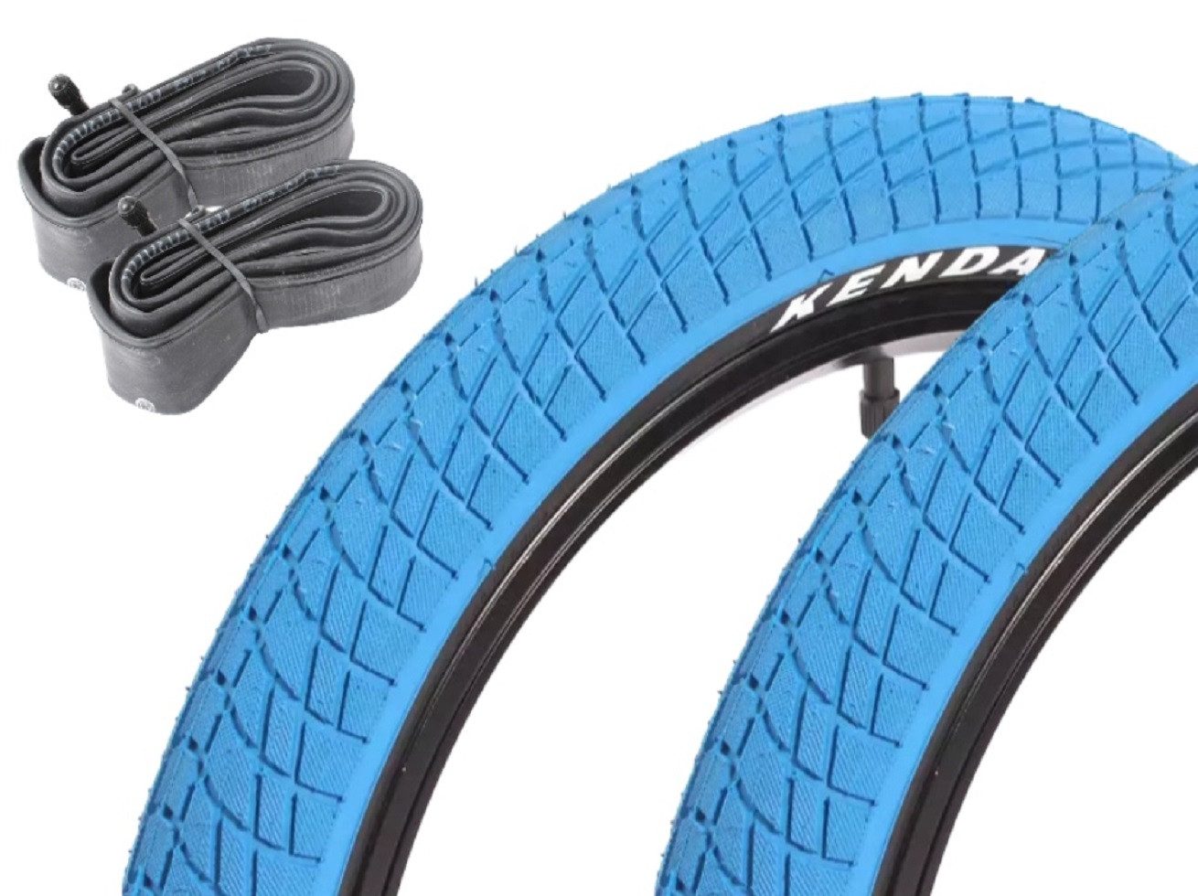 KHEbikes Fahrradreifen BMX Reifen SET KENDA 18 x 2,25 Zoll + Schlauch AV, BMX KHEbikes