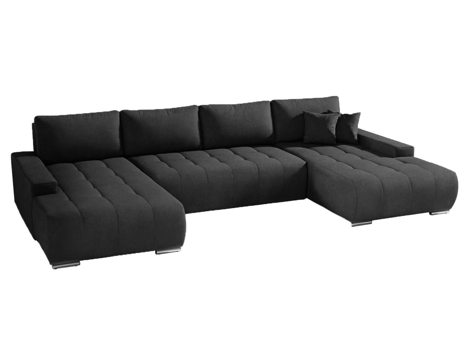 Beautysofa Ecksofa DRACO U mit Schlaffunktion & Bettkasten, U-Form Schlafsofa mit freistehend und DL-Mechanismus, Liegefläche: 140 x 290 cm