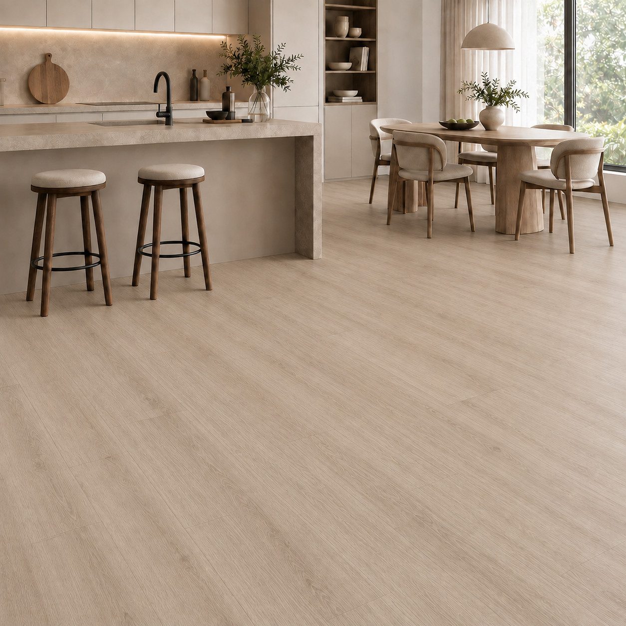 Berti Graf Designboden SPC Klick-Vinylboden 5 mm wasserfest in moderner Dielenoptik, kleberfrei, mit Trittschalldämmung, pflegeleicht – Bild 2 von 5