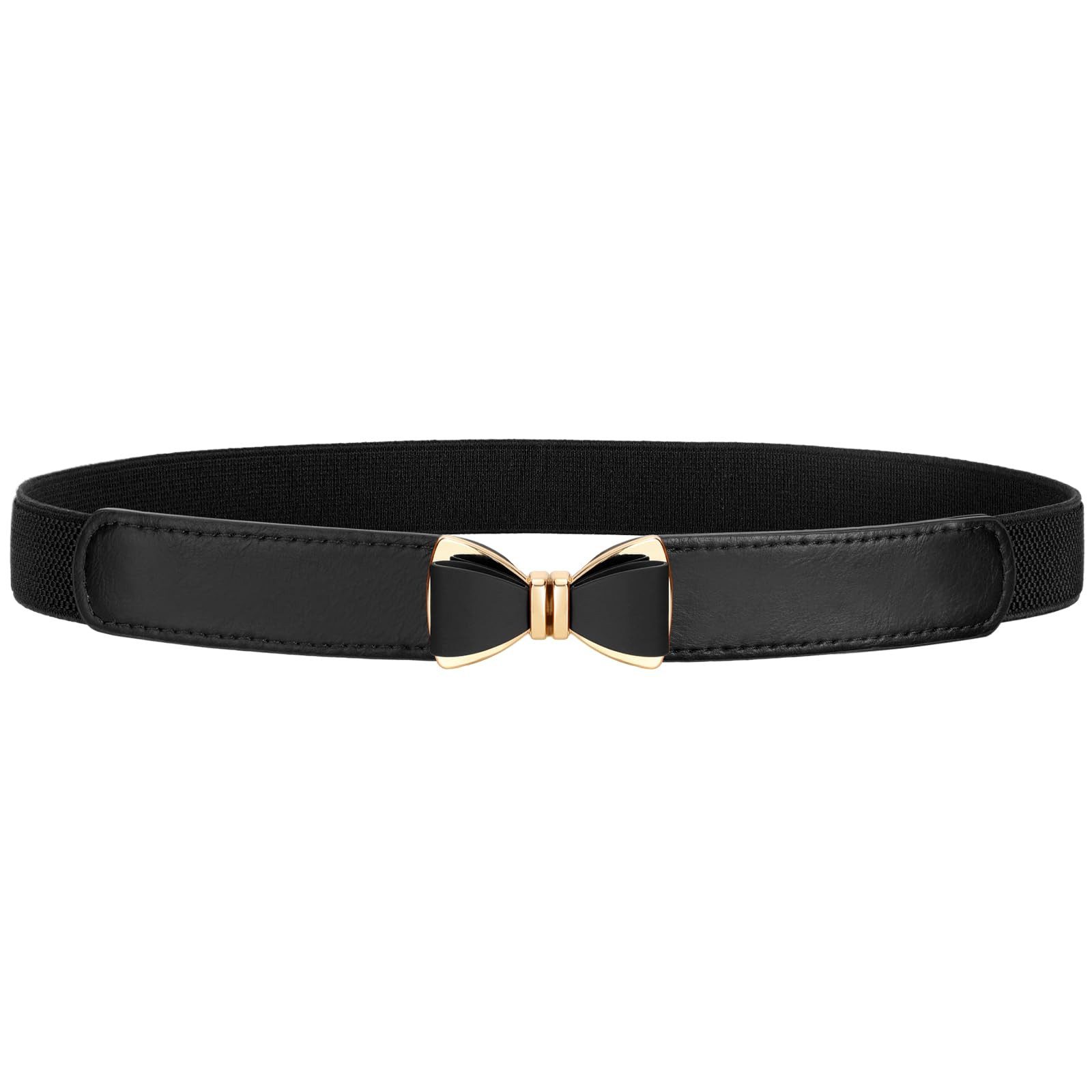 Zaewry Taillengürtel Taillengürtel Einfarbiges Klassisches Elastischer Gürtel mit Schleifenschnalle für Frauen Jeans Hosen Kleider