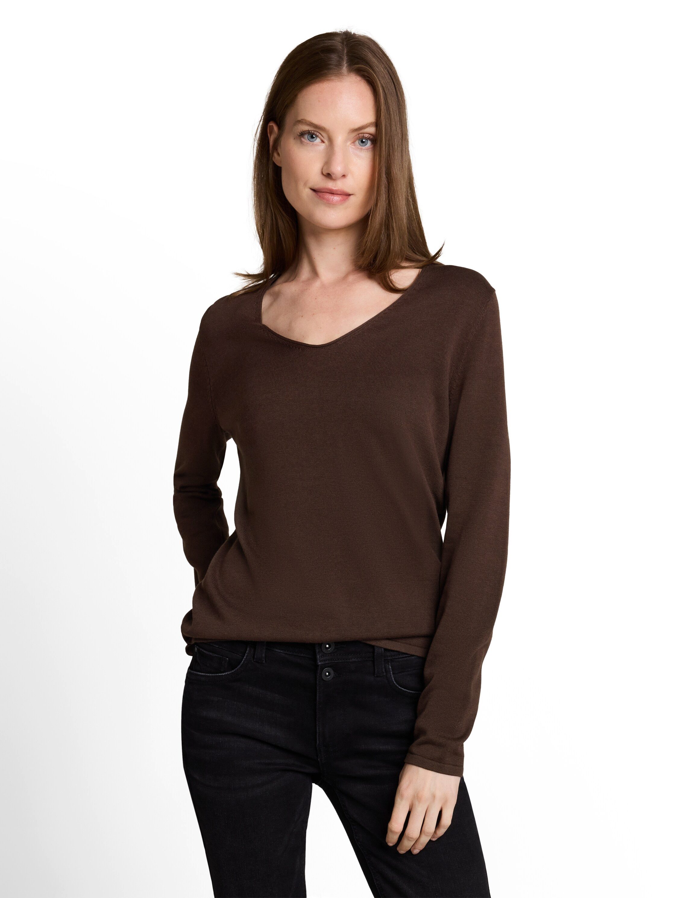 TOM TAILOR V-Ausschnitt-Pullover Regular mit V-Ausschnitt