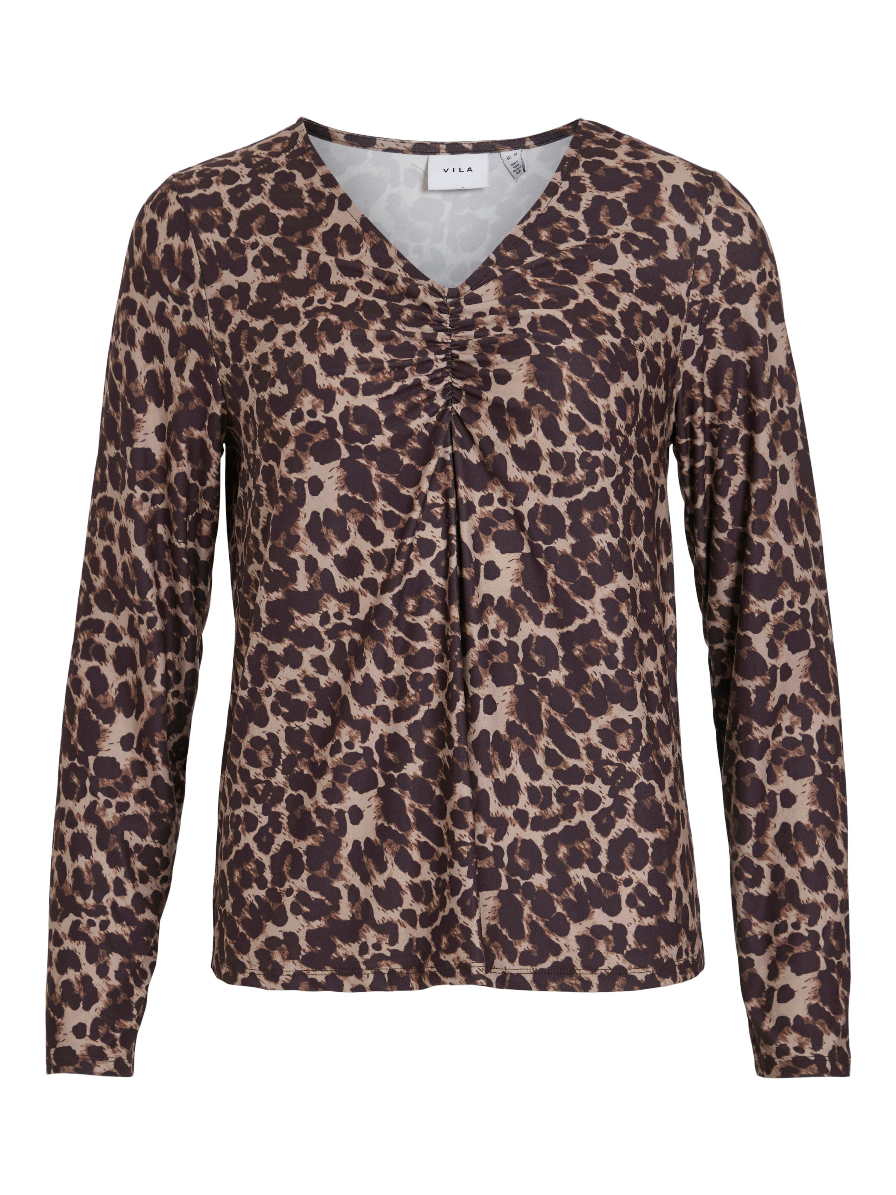 V-Shirt VILEOA V-NECK L/S TOP - NOOS