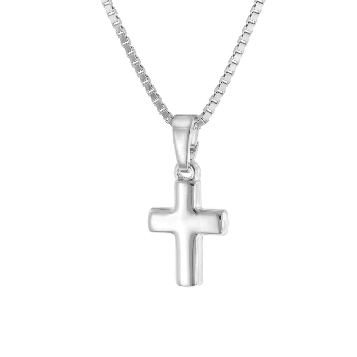 trendor Kreuzkette 15589, Kinder mit Kreuz-Anhänger 925 Silber