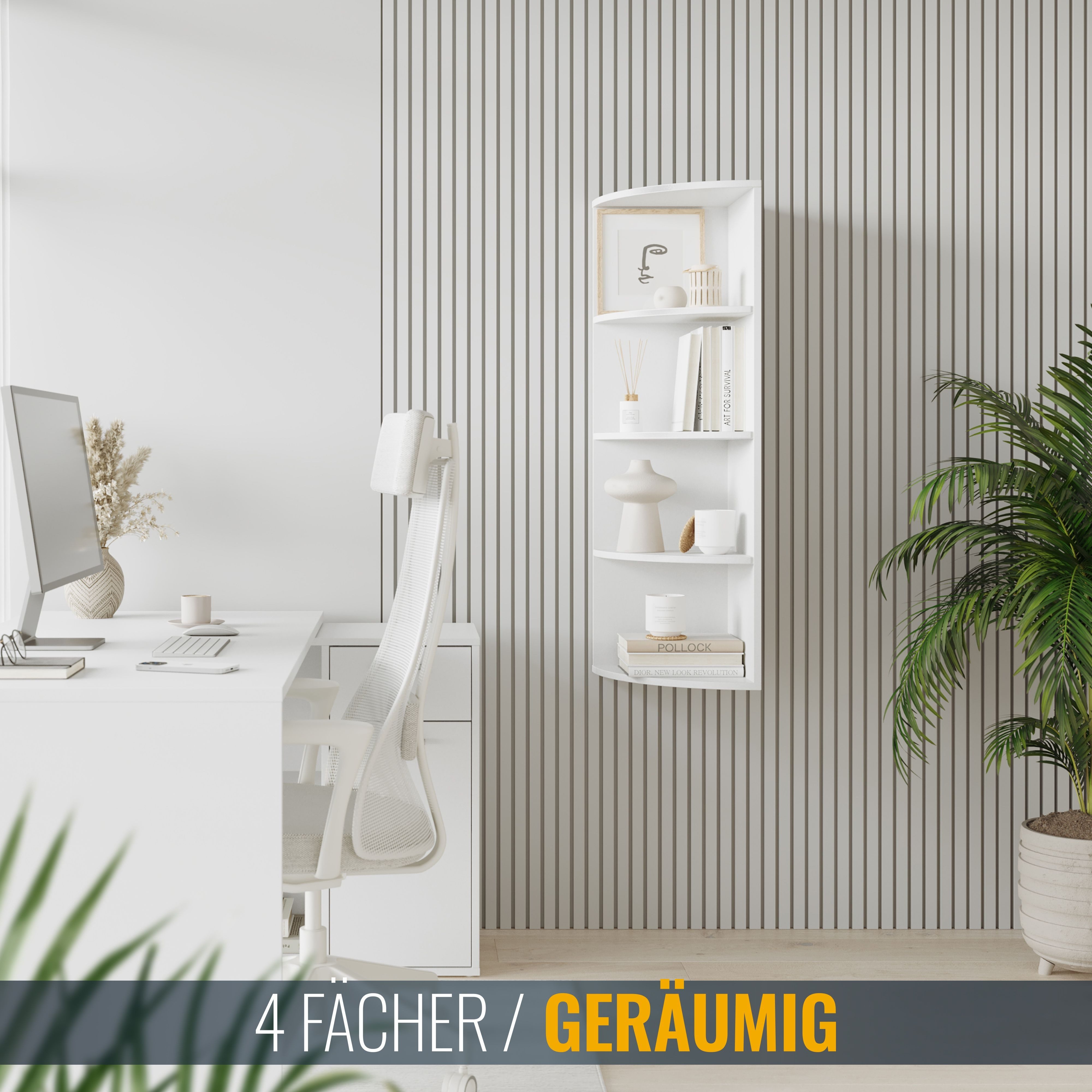 RICOO Eckregal WM058-WM, 1-tlg., Standregal Ecke Wandregal Wandboard CD Reg günstig online kaufen