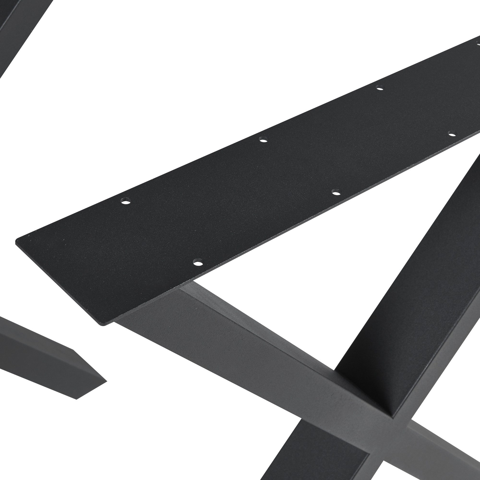 en.casa Tischgestell (2-St., 2er Set), »Greith« Stahl 72 x 69 cm Schwarz