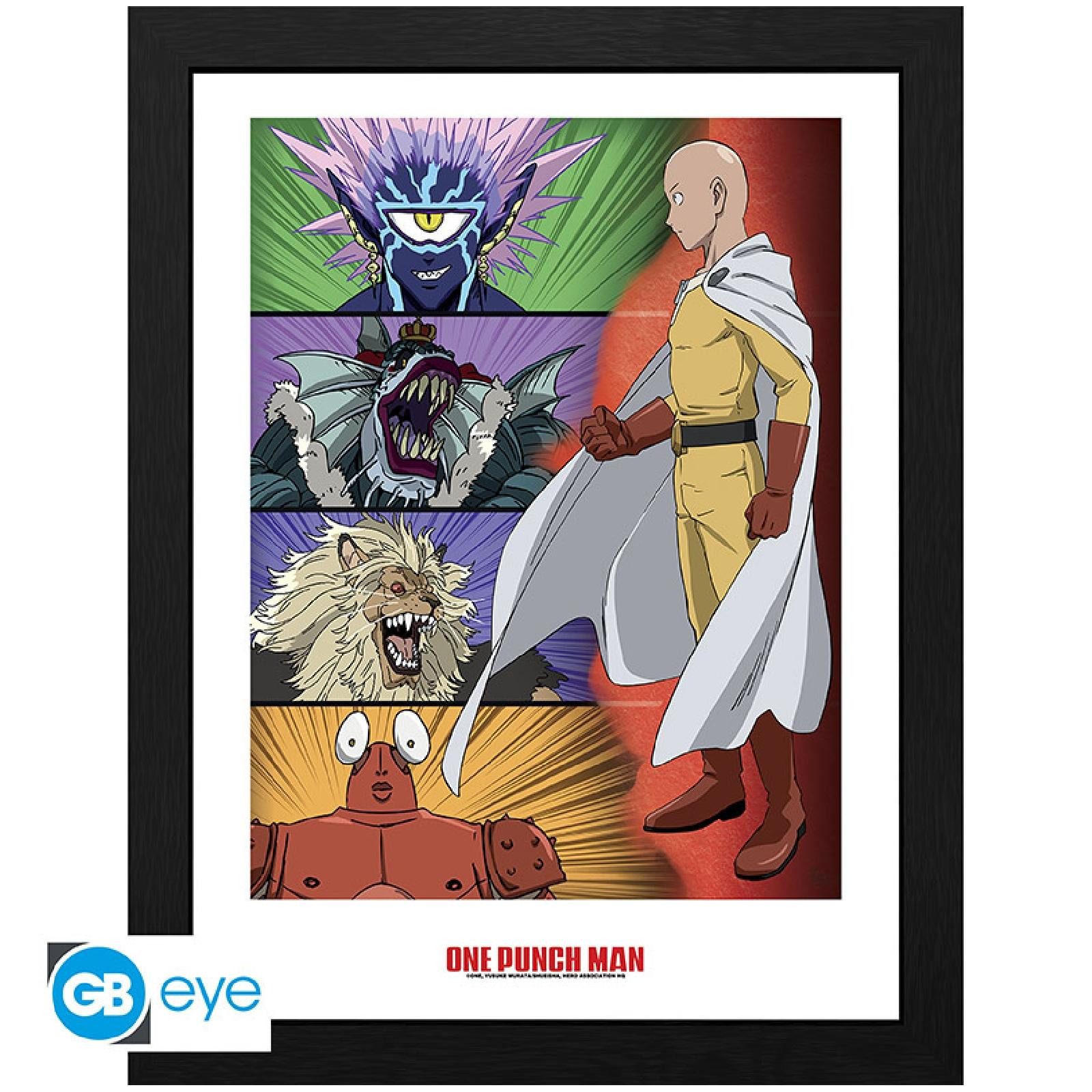 ABYstyle Poster ONE PUNCH MAN - Framed print Ranking of villains
