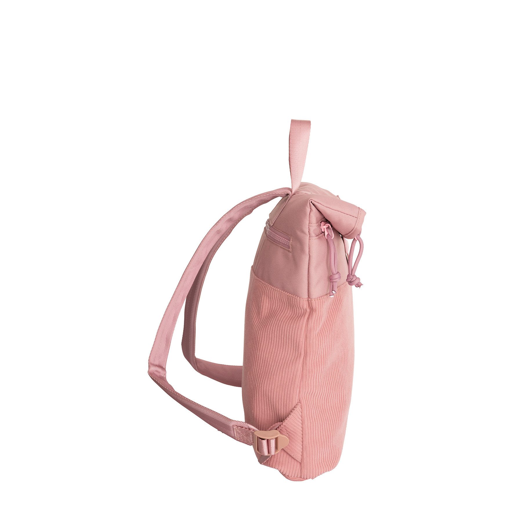 NEW REBELS Cityrucksack kleiner Roll Up RollTop Kurier Rucksack Ribbi Los Angeles Cord, trendige Kordoptik