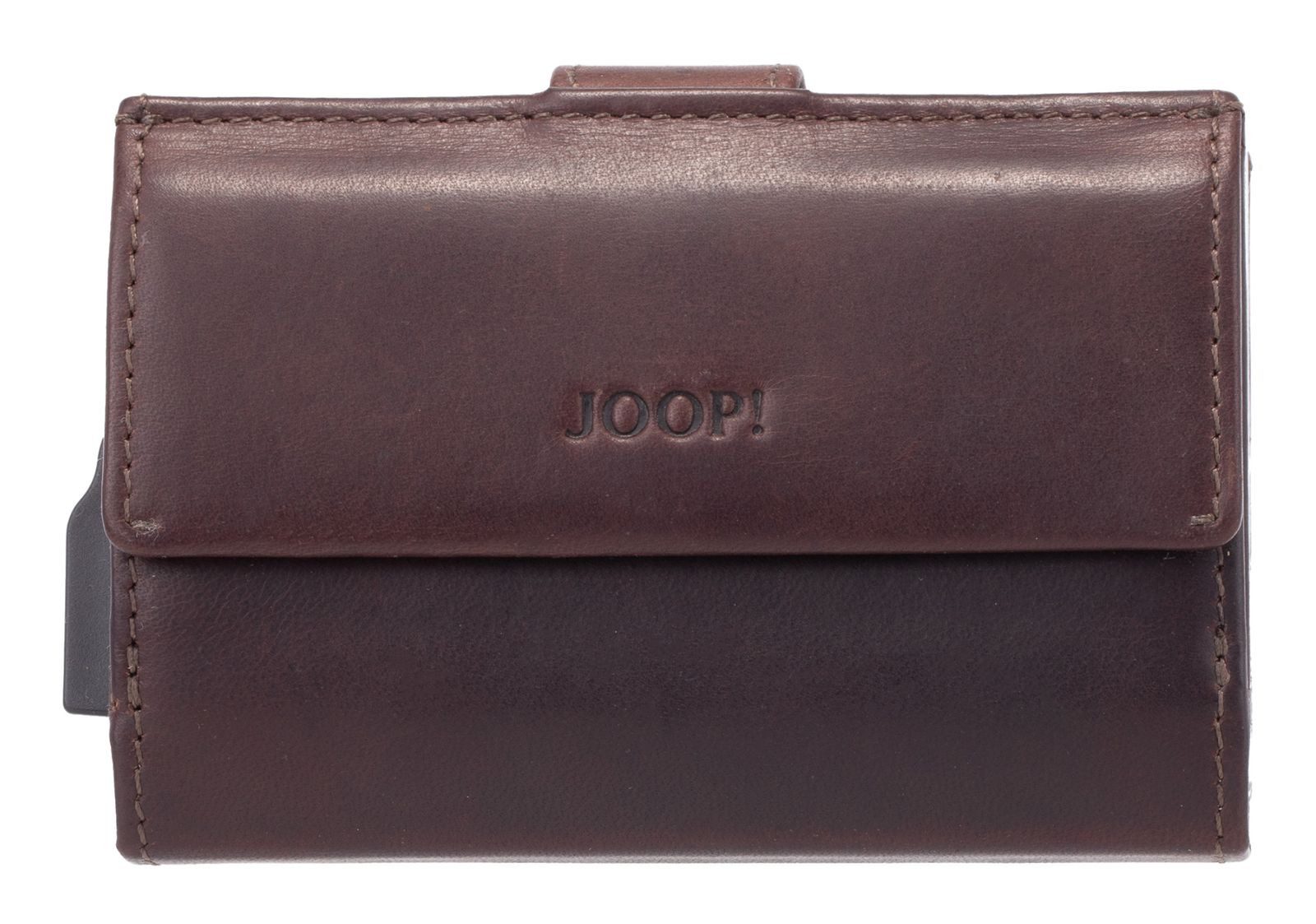 JOOP! Kartenetui C-Three E-Cage, aus echtem Rindsleder mit RFID-Blocker Schutz