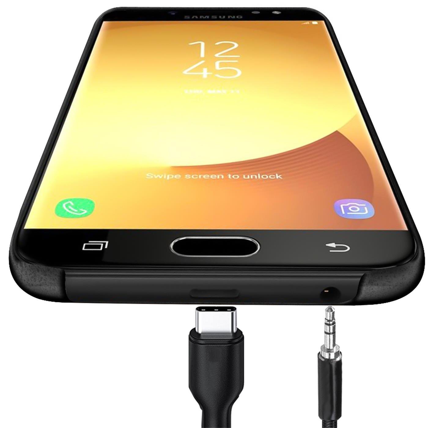 CoolGadget Handyhülle Backcover Schutzhülle für Samsung Galaxy J7 2017 5,5 Zoll, Ultra Slim Handy Hülle für Samsung J7 2017 Case Bumper