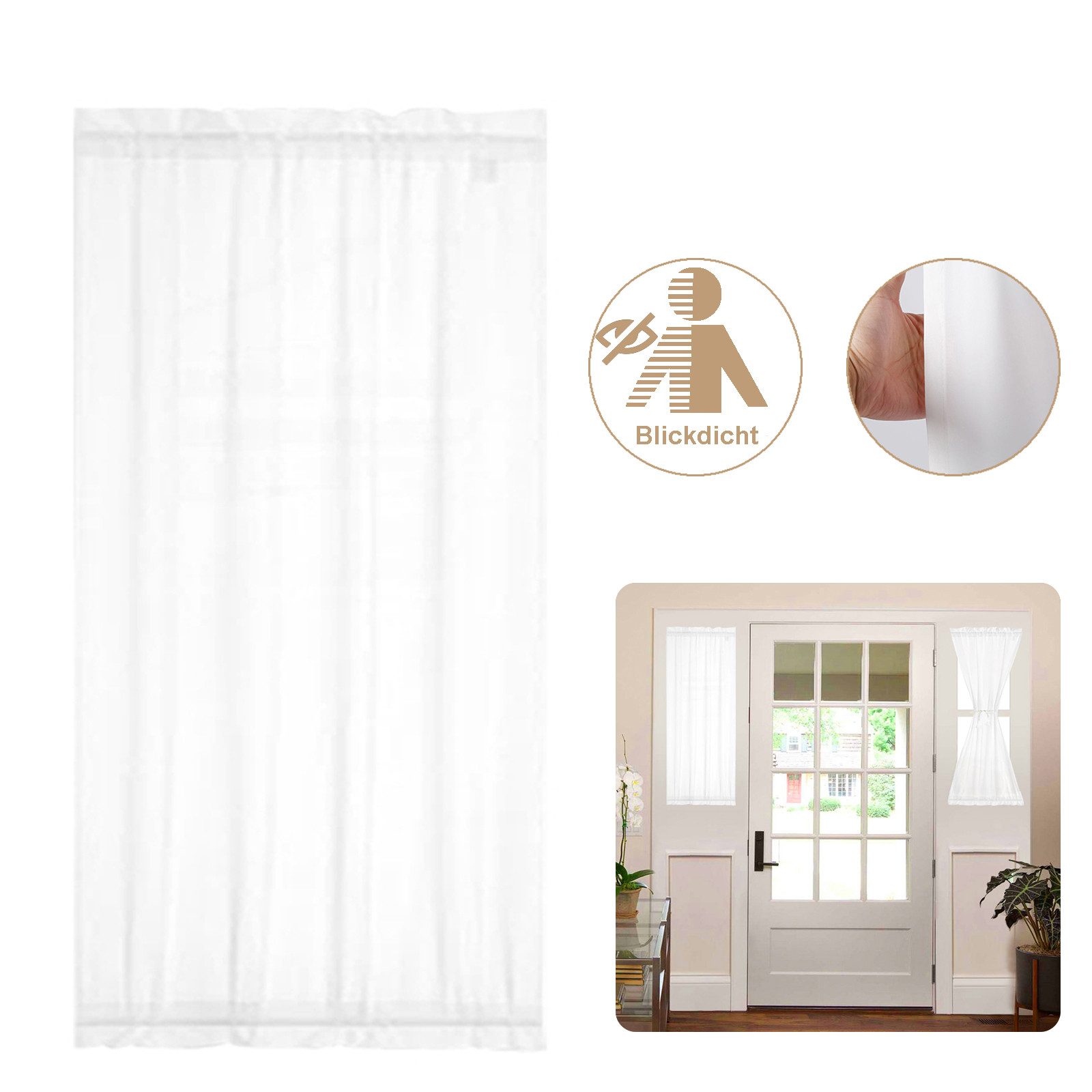 Rosnek Türvorhang Vorhang für französische Tür Blickdicht, French Türvorhan günstig online kaufen