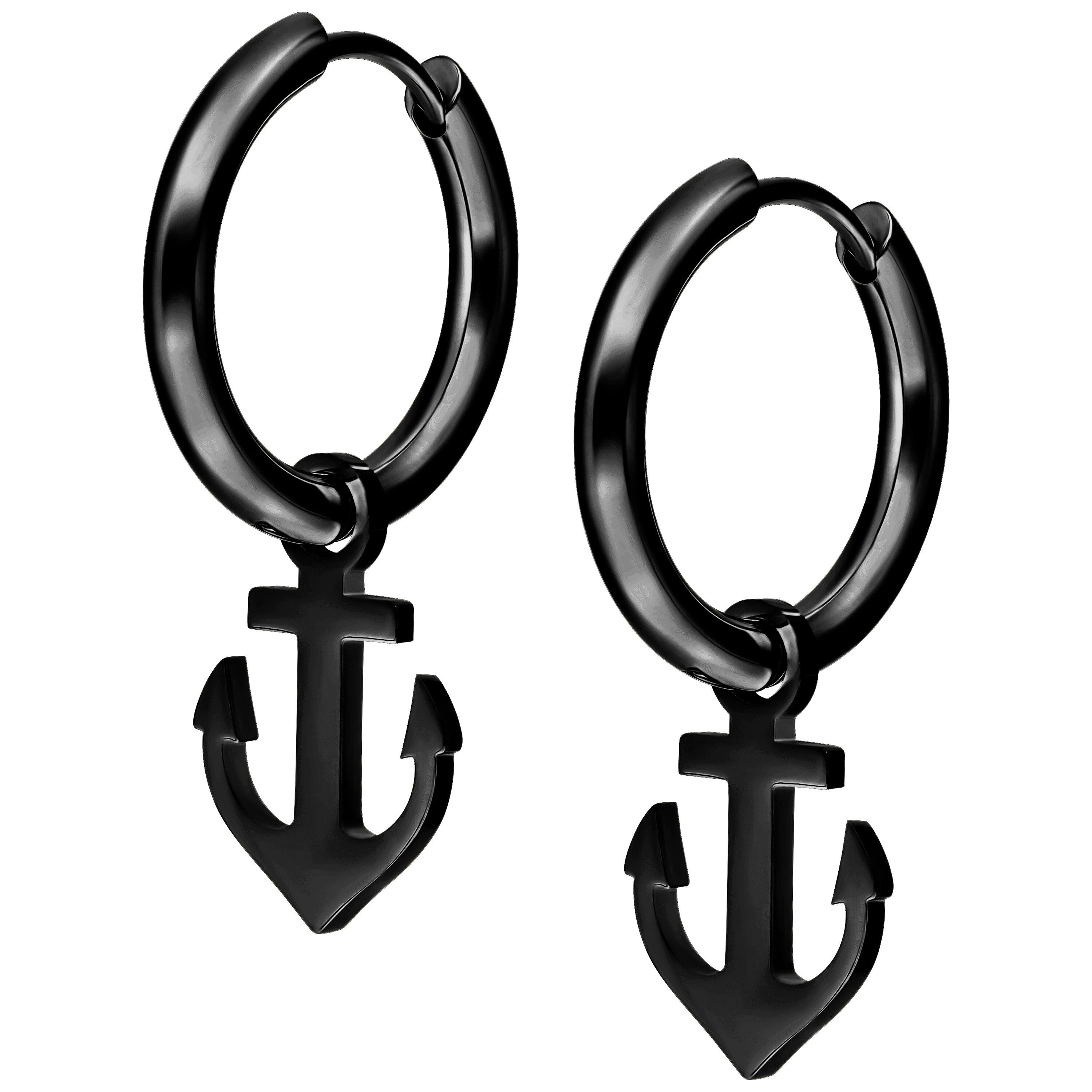 Paar Ohrhänger Little Anchor Hoops