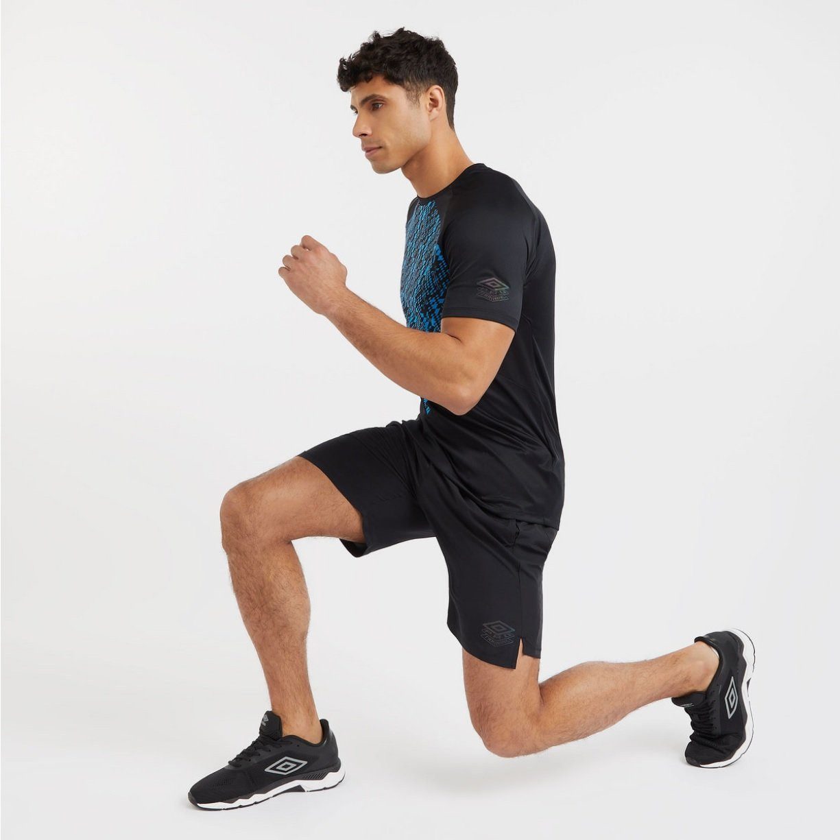 Umbro T-Shirt Pro Training Graphic Jersey (100% Polyester) schwarz/blau Herren