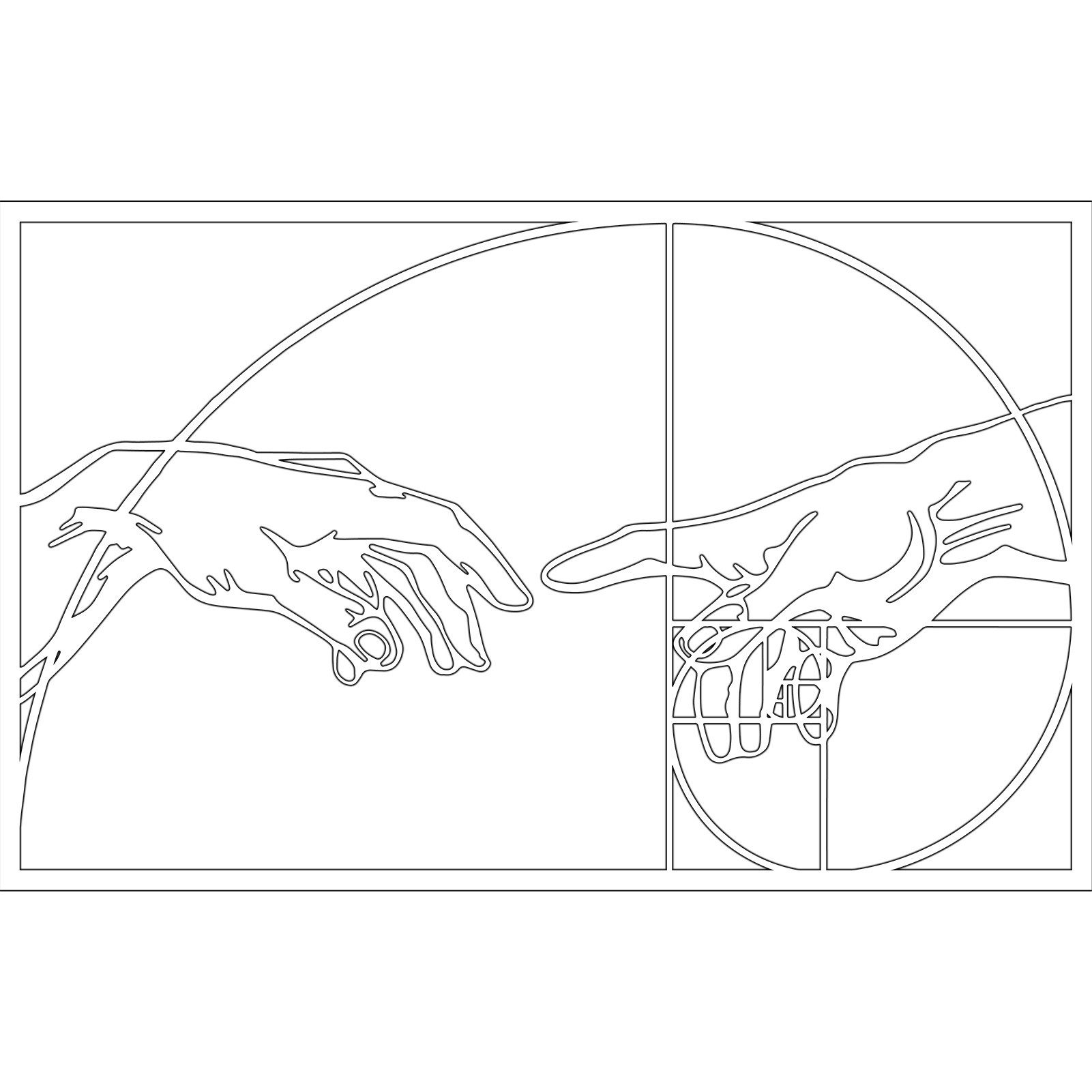 Wanddekoobjekt Geometrisches Bild Metall Wanddekoration, Abstrakte Kunst, Metall