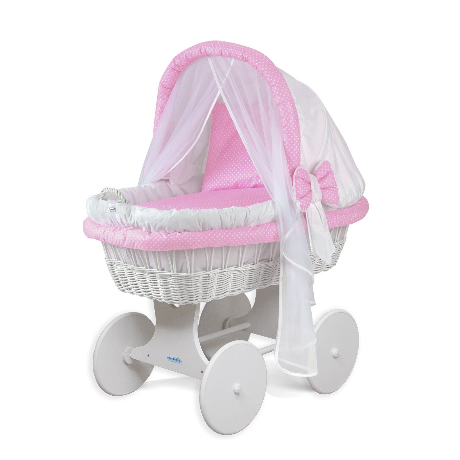 Waldin Stubenwagen Baby Stubenwagen-Set mit Ausstattung,XXL